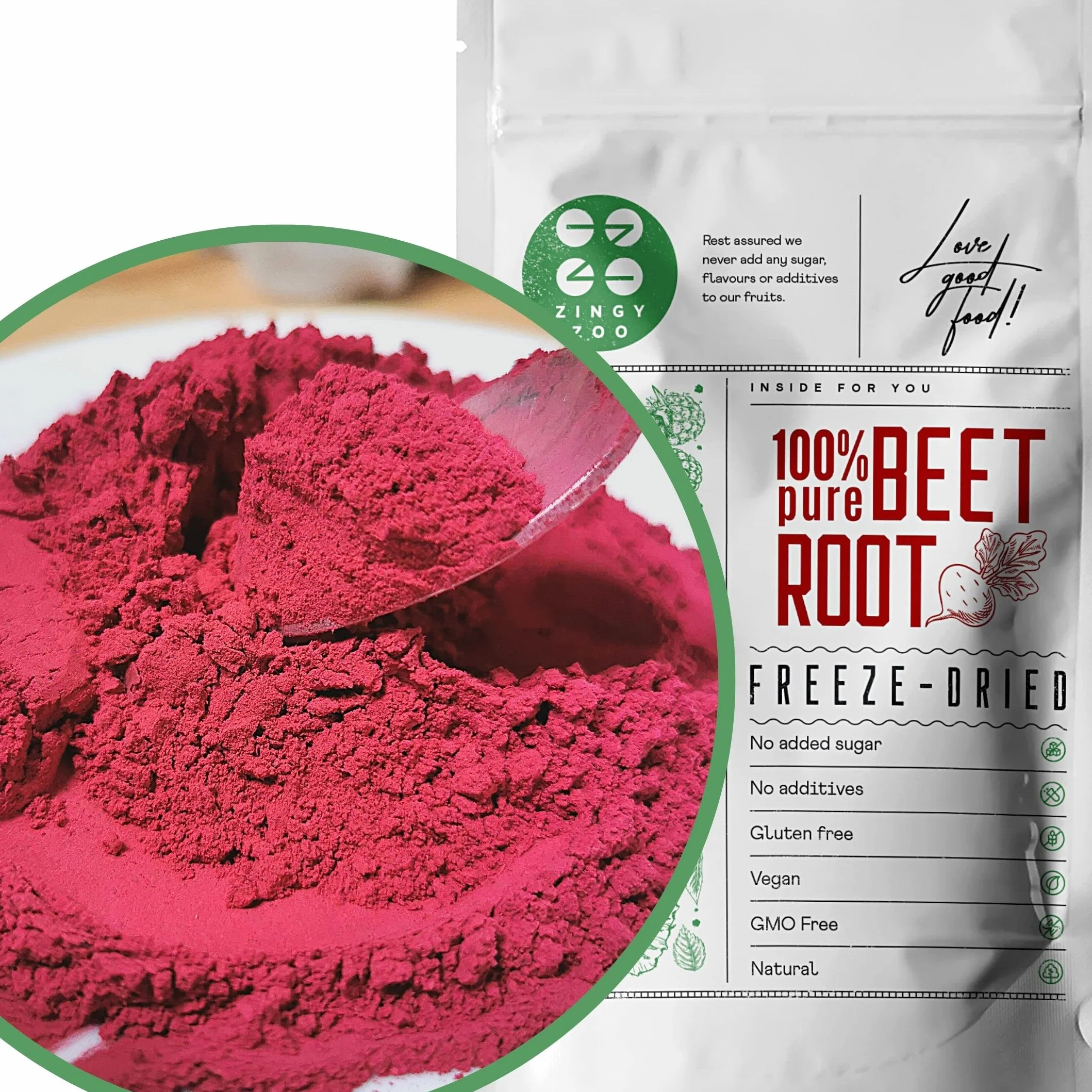 Remolacha Liofilizada 100% Natural Freeze Dried Beetroot Chips ZingyZoo