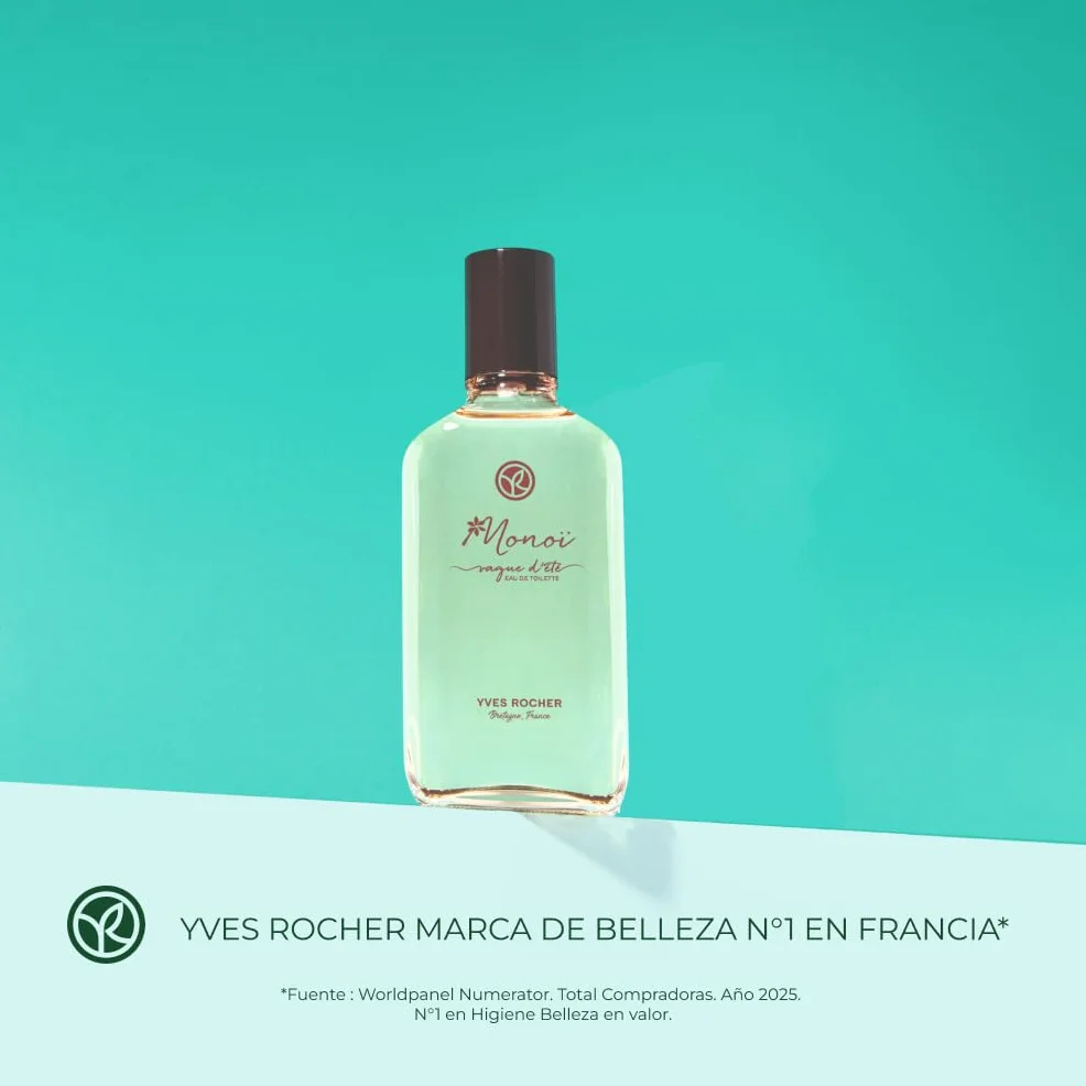 Yves Rocher Eau de Toilette VAGUE D'ÉTÉ Fragancia Exótica de Verano Aroma Fresco Perfumes de Mujer 100 ml