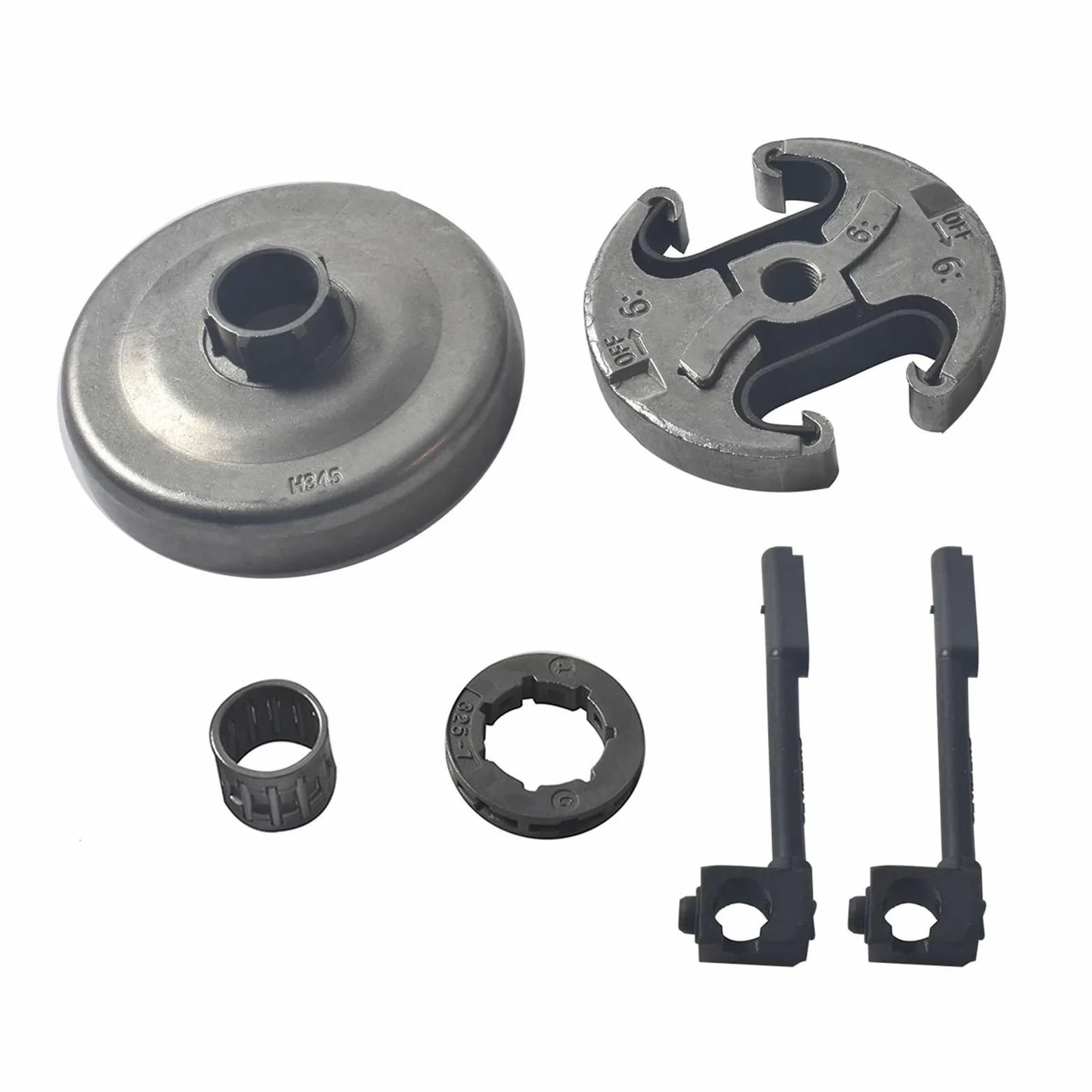 UNARAY Kit de piñón de llanta de Tambor de Embrague de 3/8 "Compatible con línea de Tambor de Embrague de Motosierra Jonsered CS 2255 CS 2250 S