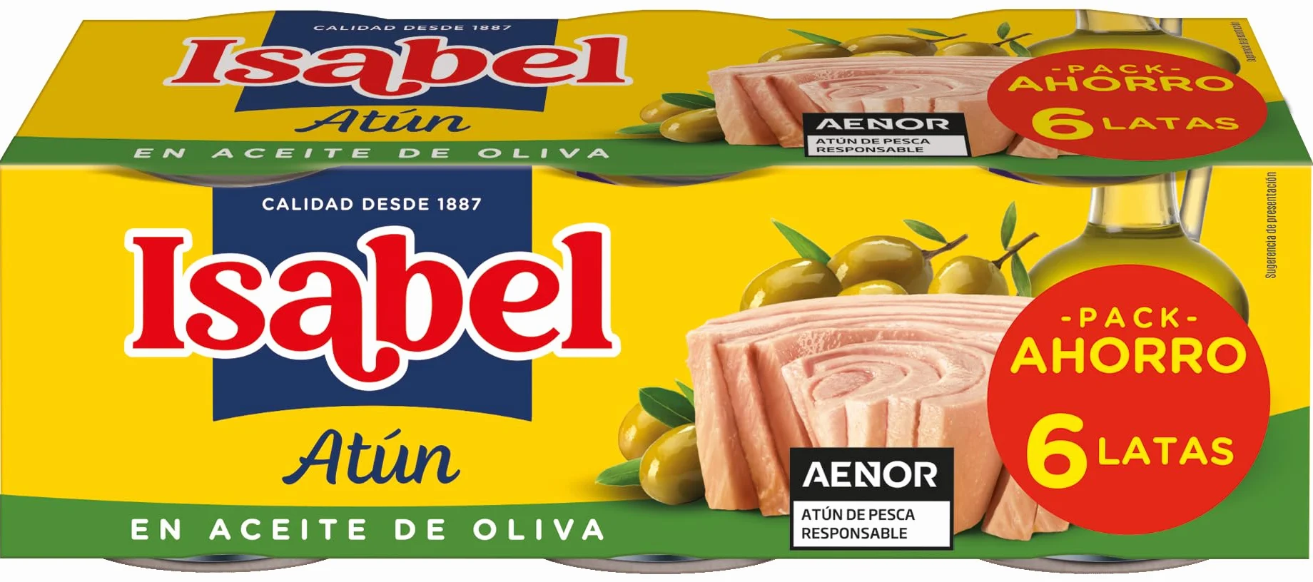 Isabel Atún en aceite de oliva pack 6 x 65gr