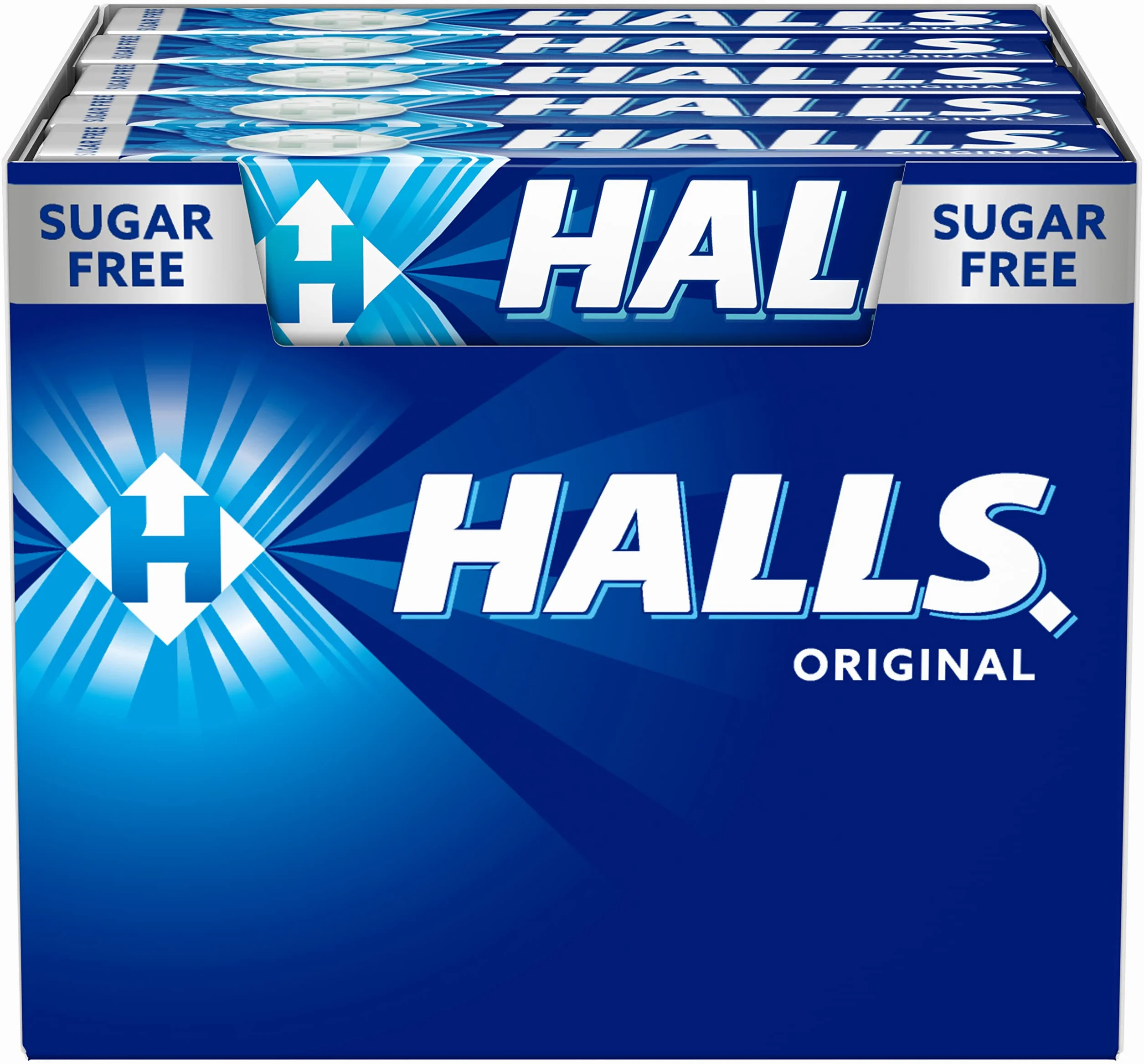 Halls Eucalipto Sin Azúcar, Caja 20 Sticks 32 g