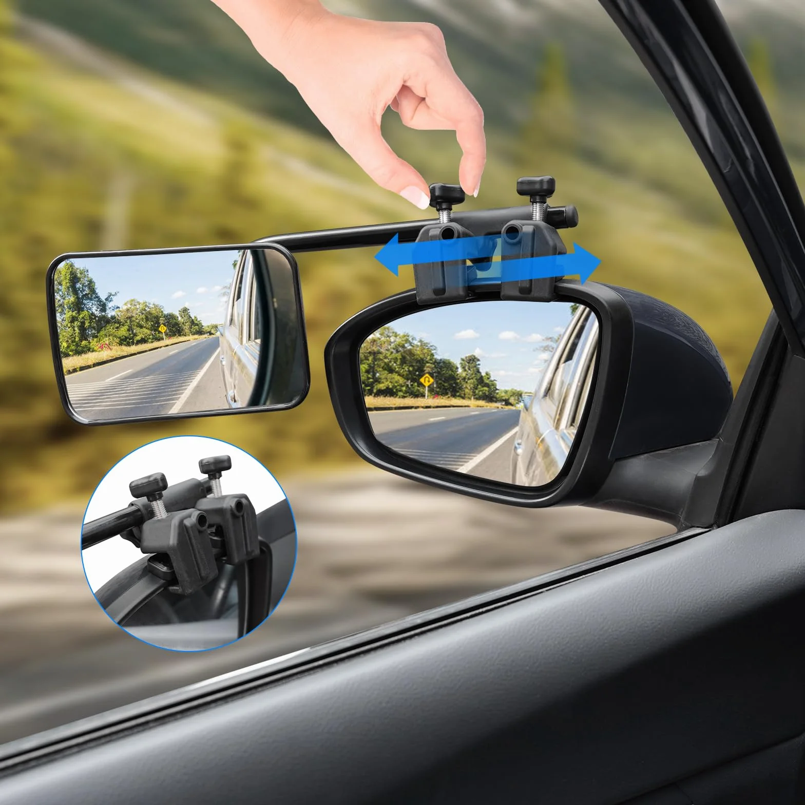 SUPAREE Espejos Caravana Coche Retrovisores Caravana Coche Espejo Retrovisor caravana coche para Remolque Furgoneta Camion Tractor Universal 2 Unidades
