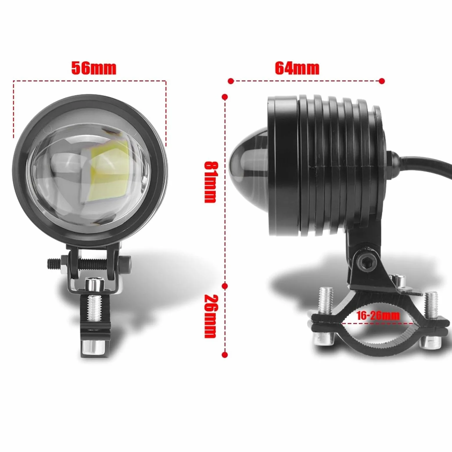 Foco LED Para Motocicleta, Luz Antiniebla Conducción Haz Alto Y Bajo, Lámparas Auxiliares Para Camiones, SUV Moto Coche, UTV Faros De Motocicleta
