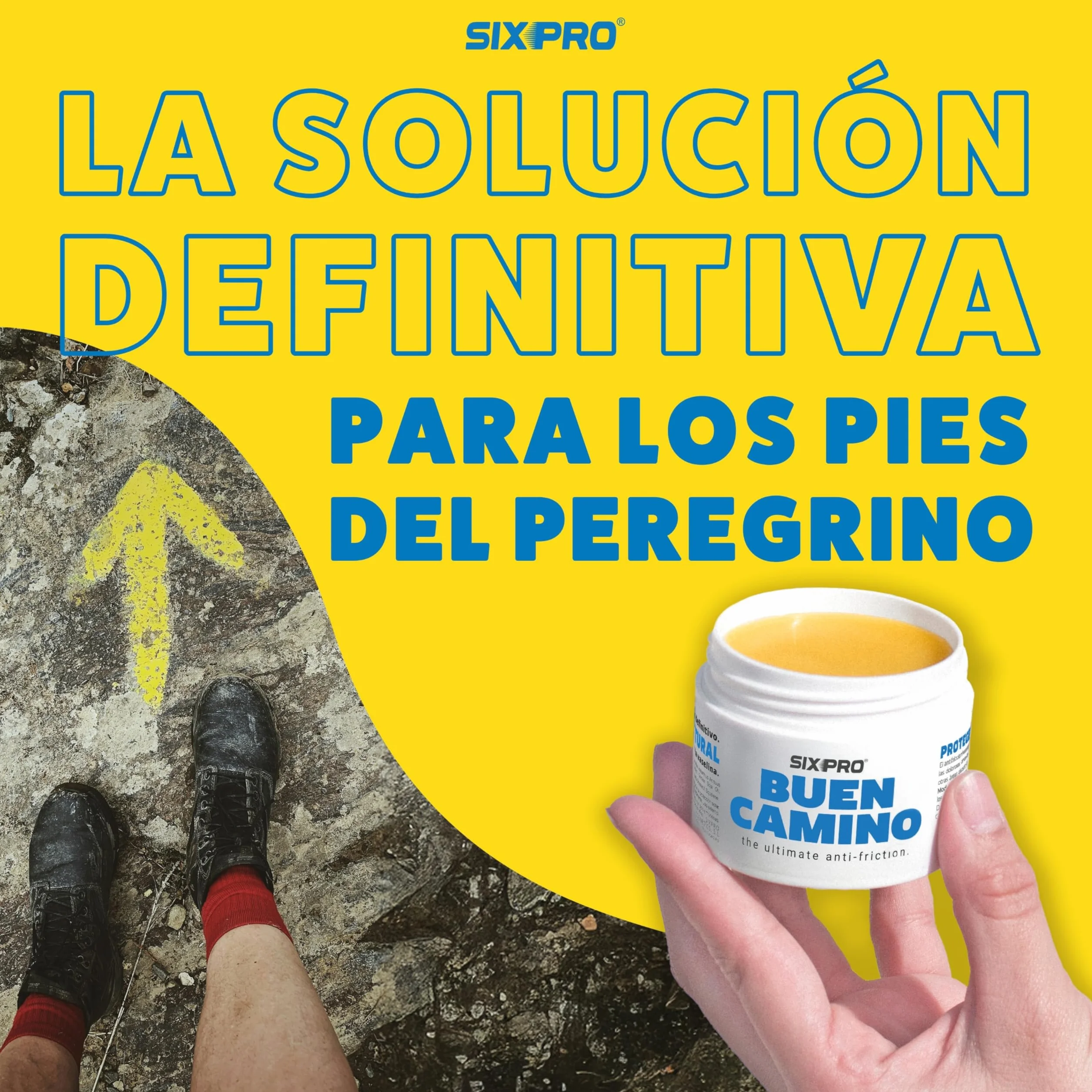 BUEN CAMINO 50ml Crema Antifricción Natural para Peregrinos Previene Ampollas y Rozaduras en Pies