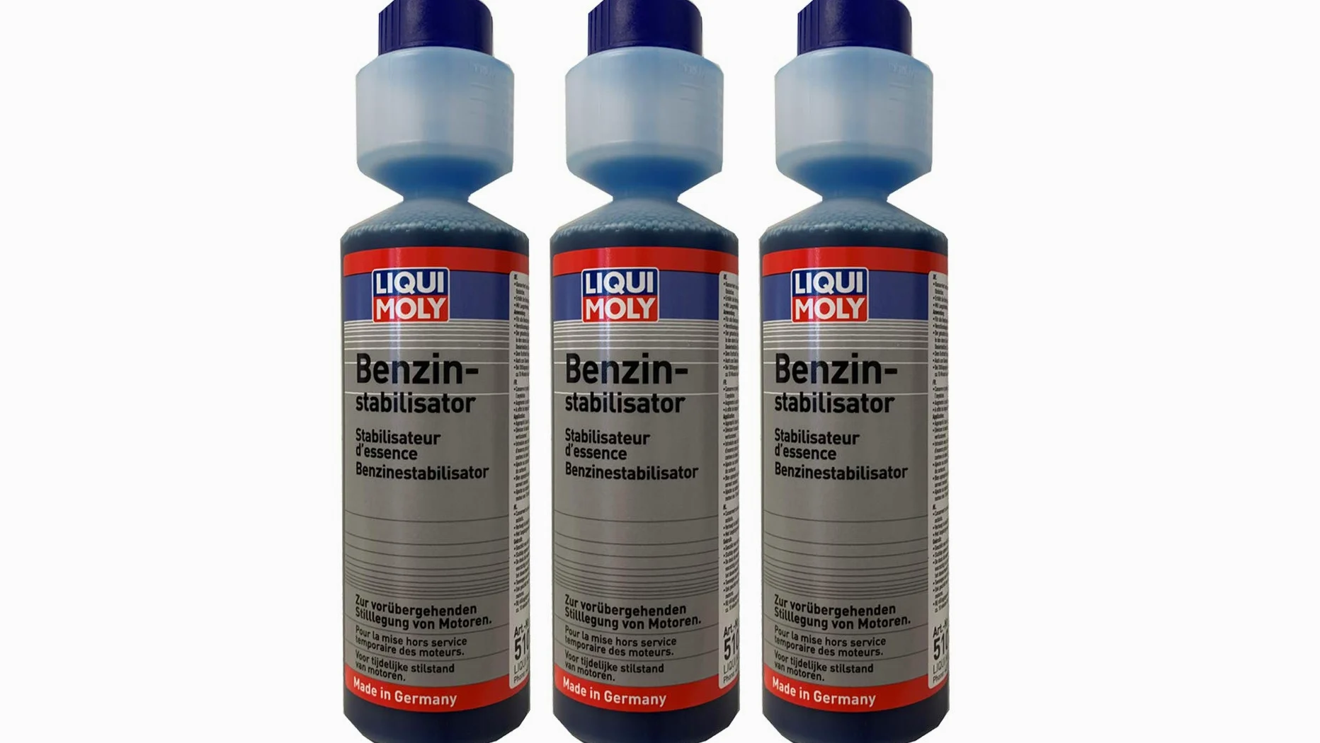 3 aditivos para estabilizador de gasolina Liqui Moly 5107, 250 ml