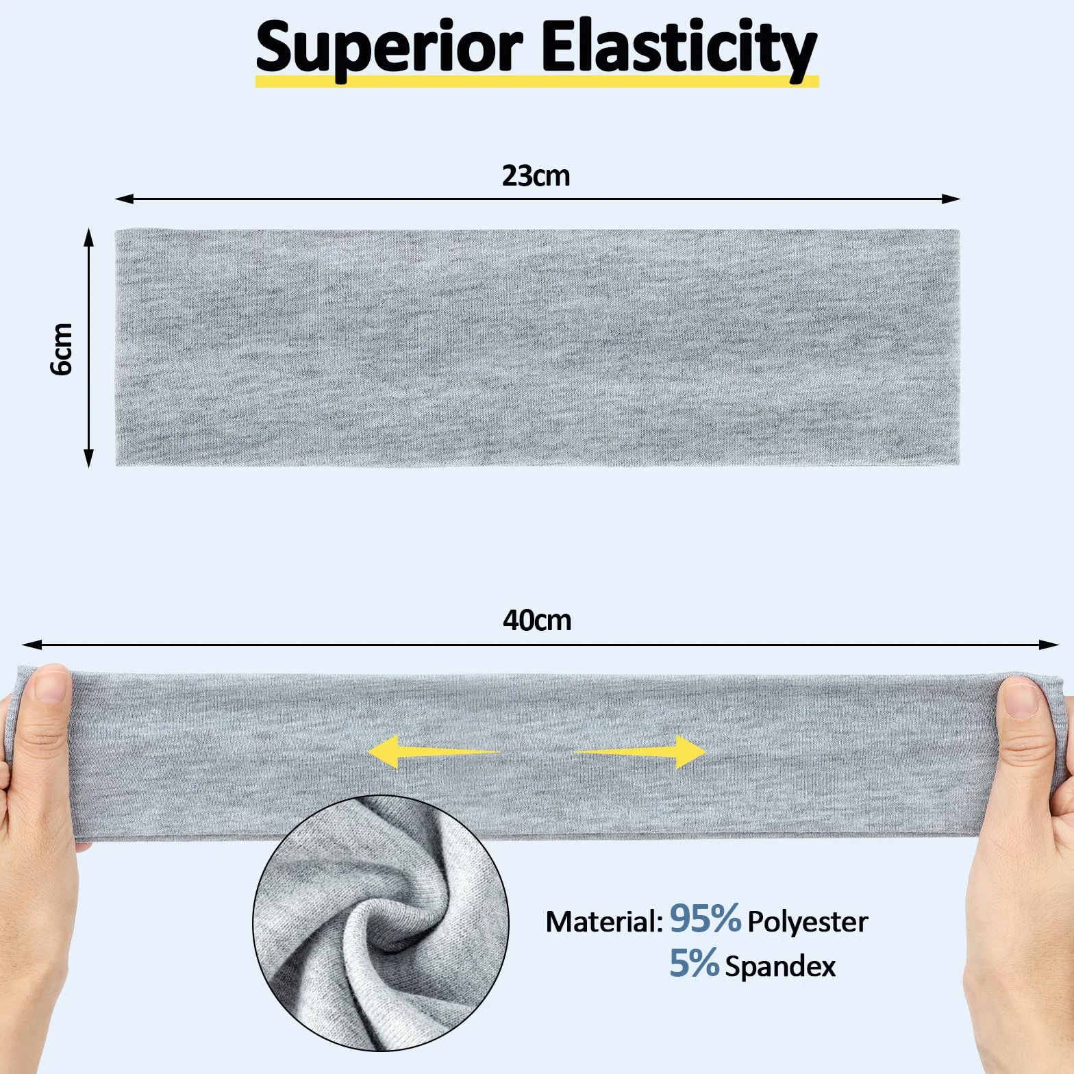 Diadema Mujer Antideslizante Tela Cinta Pelo Deporte Bandana Hombre Elástica Absorbente Sudor Headband Correr Yoga Gimnasio Negro Blanco Gris