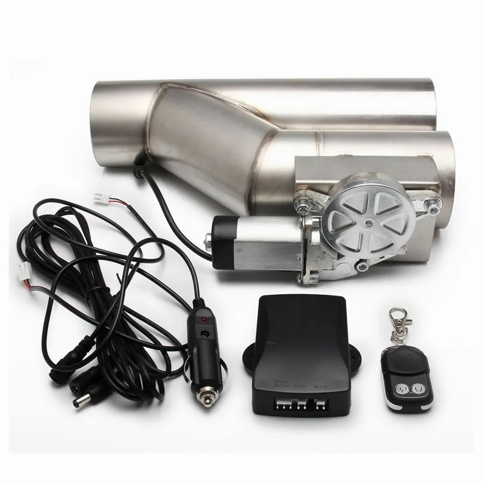 Tubo de escape del coche Kit de corte para escape eléctrico Universal 2,5 "y 3", para sistema único válvula Control tubería Y(3 inch)