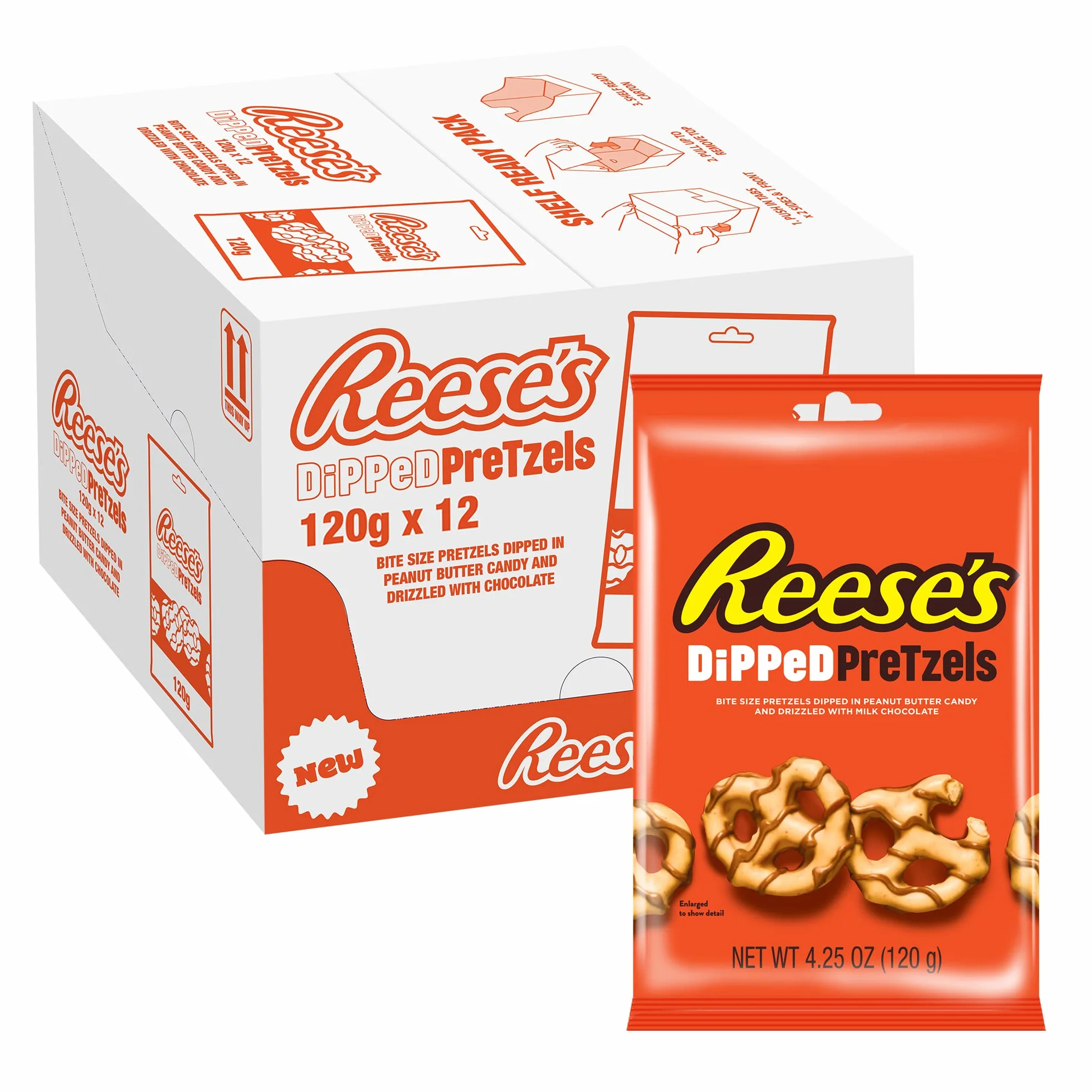 Reese Pretzels sumergidos 12x120g