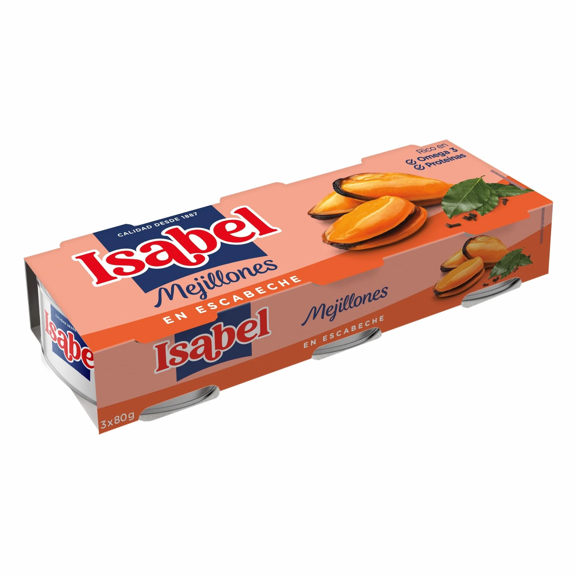 Isabel Mejillones En Salsa De Escabeche Pack 5 Cajas - 3 x 80 g