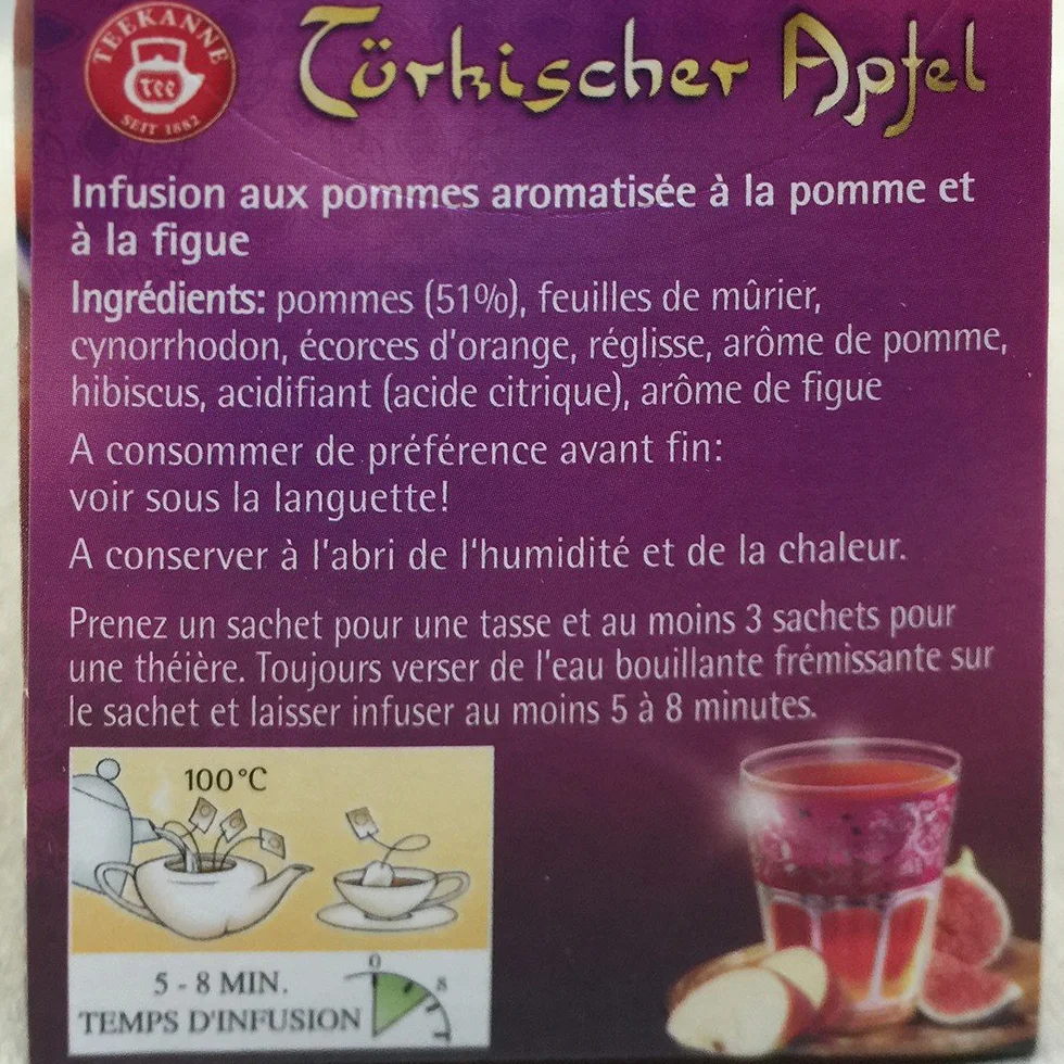 TEEKANNE Tetera Té Manzana Turca 20 piezas