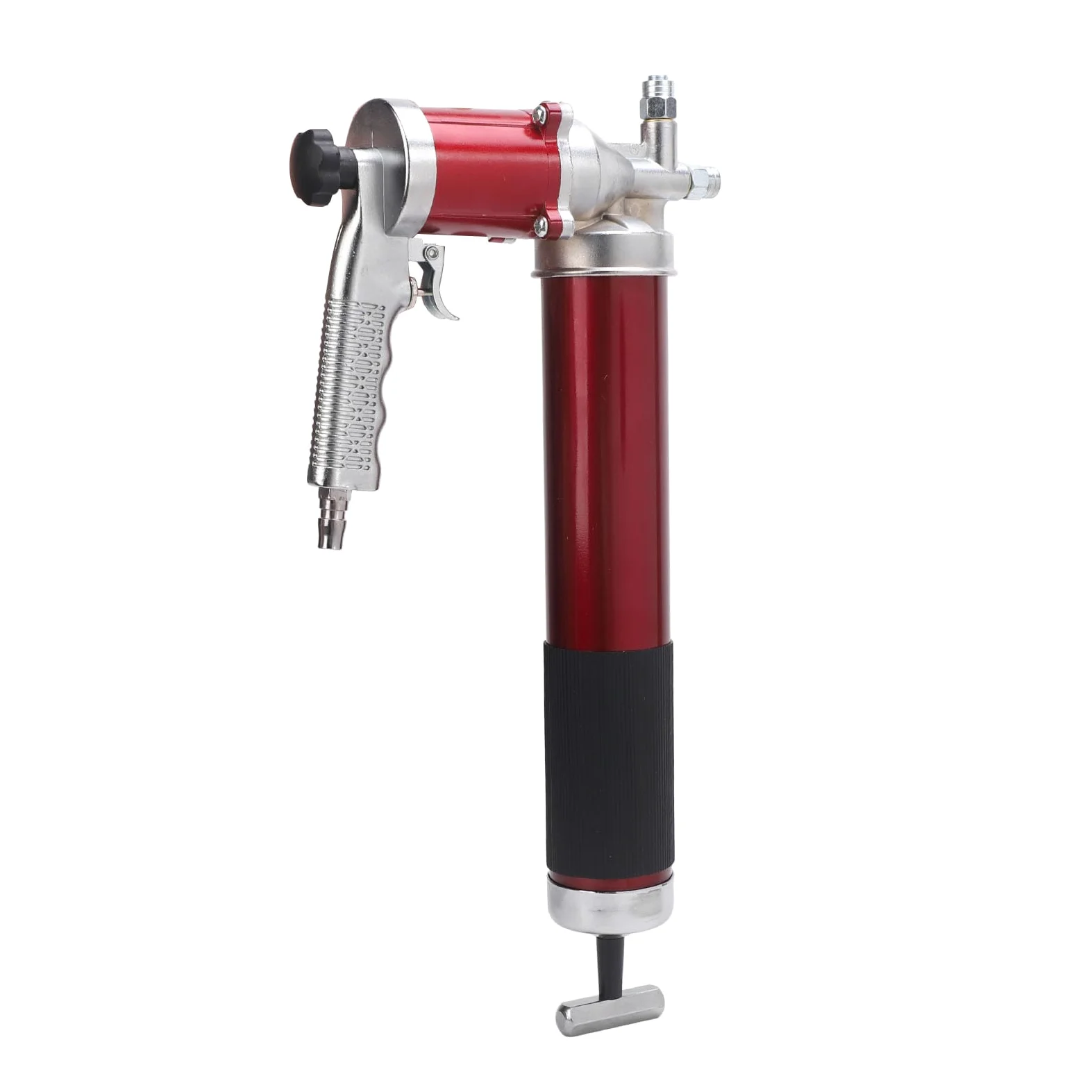 Jeffergarden Pistola de Engrase de Aire G1 4 Juego de Pistola de Engrase Neumática Acero de Aleación de 10000 a 12000 PSI con Gatillo Continuo y Acoplador de Almacenamiento para Trabajos Mecánicos y