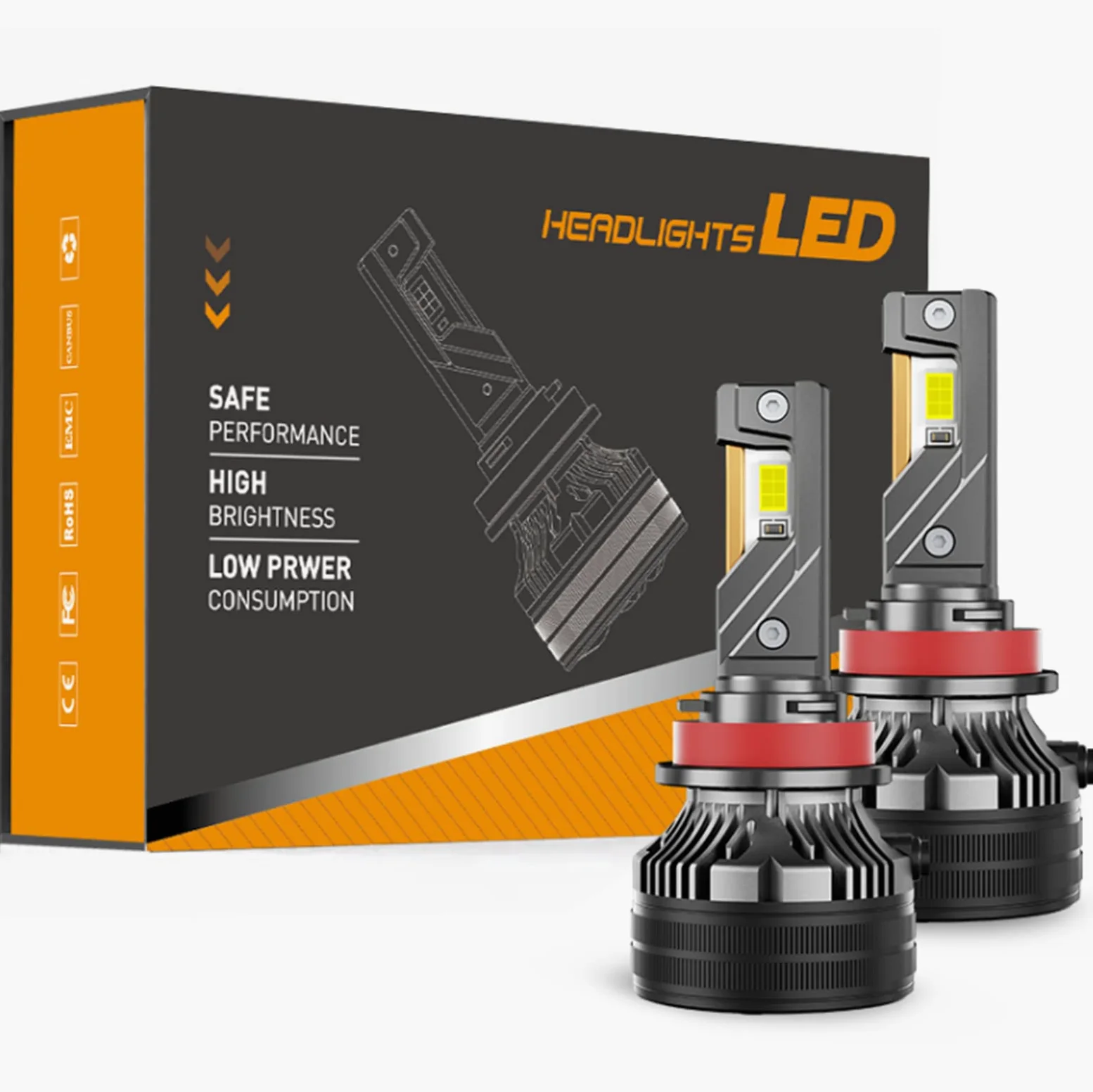 Kit De Bombillas LED Con 30000 Lúmenes, 150W 6000K LED LED Con 60000 Horas De Vida Útil, Anillo De Bloqueo Ajustable De 360 °, Kit De Conversión De Reemplazo De Halógeno, Paquete De 2,H7