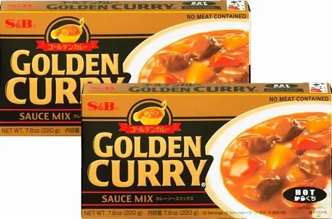 S&B Golden Curry Hot 220g x 2 Pack