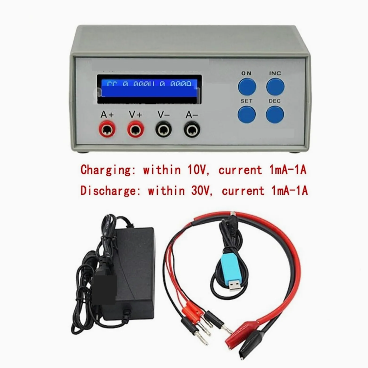 Comprobador de Baterias, EBC-A05 + Capacidad de la batería Rendimiento de potencia Cargador de prueba de carga electrónica for computadora de batería móvil Salida de 5V