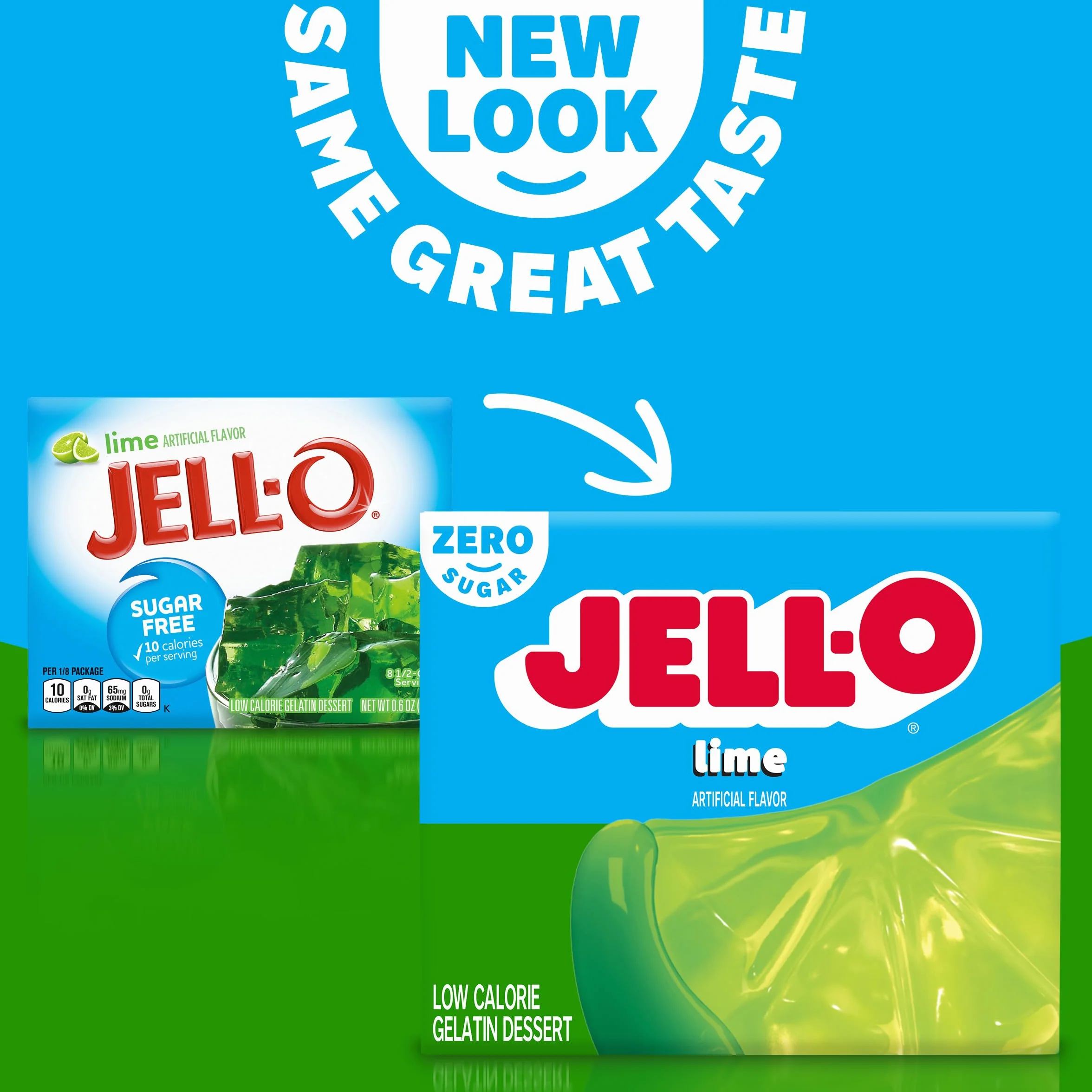JELL-O Postre de gelatina baja en calorías de limón sin azúcar, 8.5 g