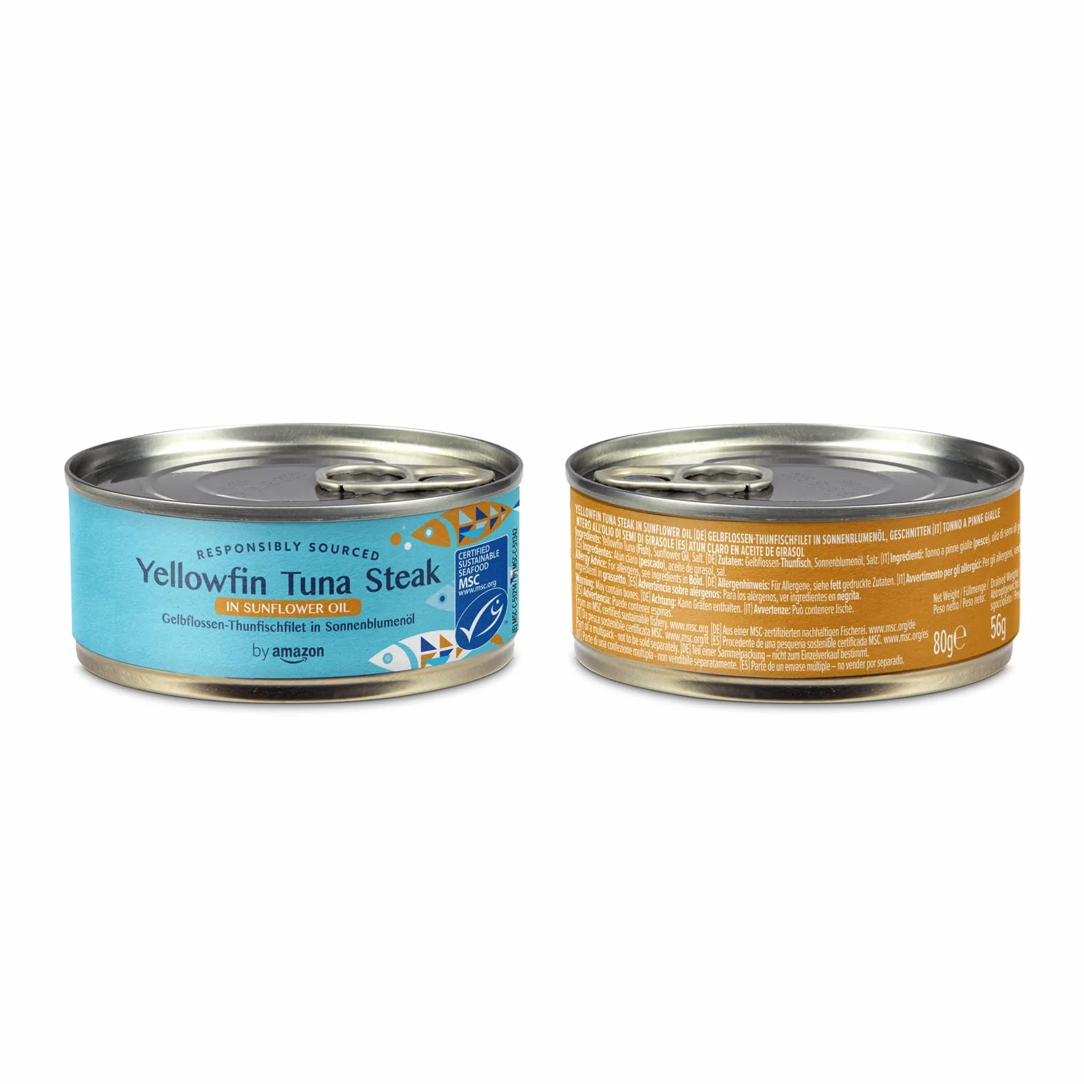 Atún Claro En Aceite De Girasol, 6x80g