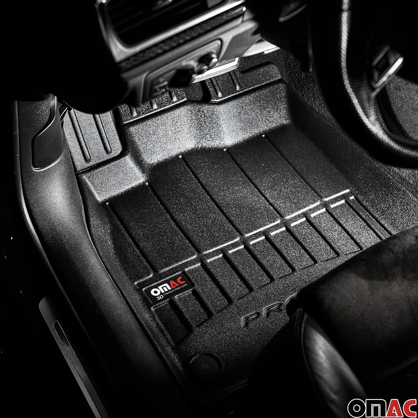 OMAC Alfombrillas de Goma Compatibles con Iveco Daily 2014-2025 Premium TPE Alfombrillas de Coche Negro 1x