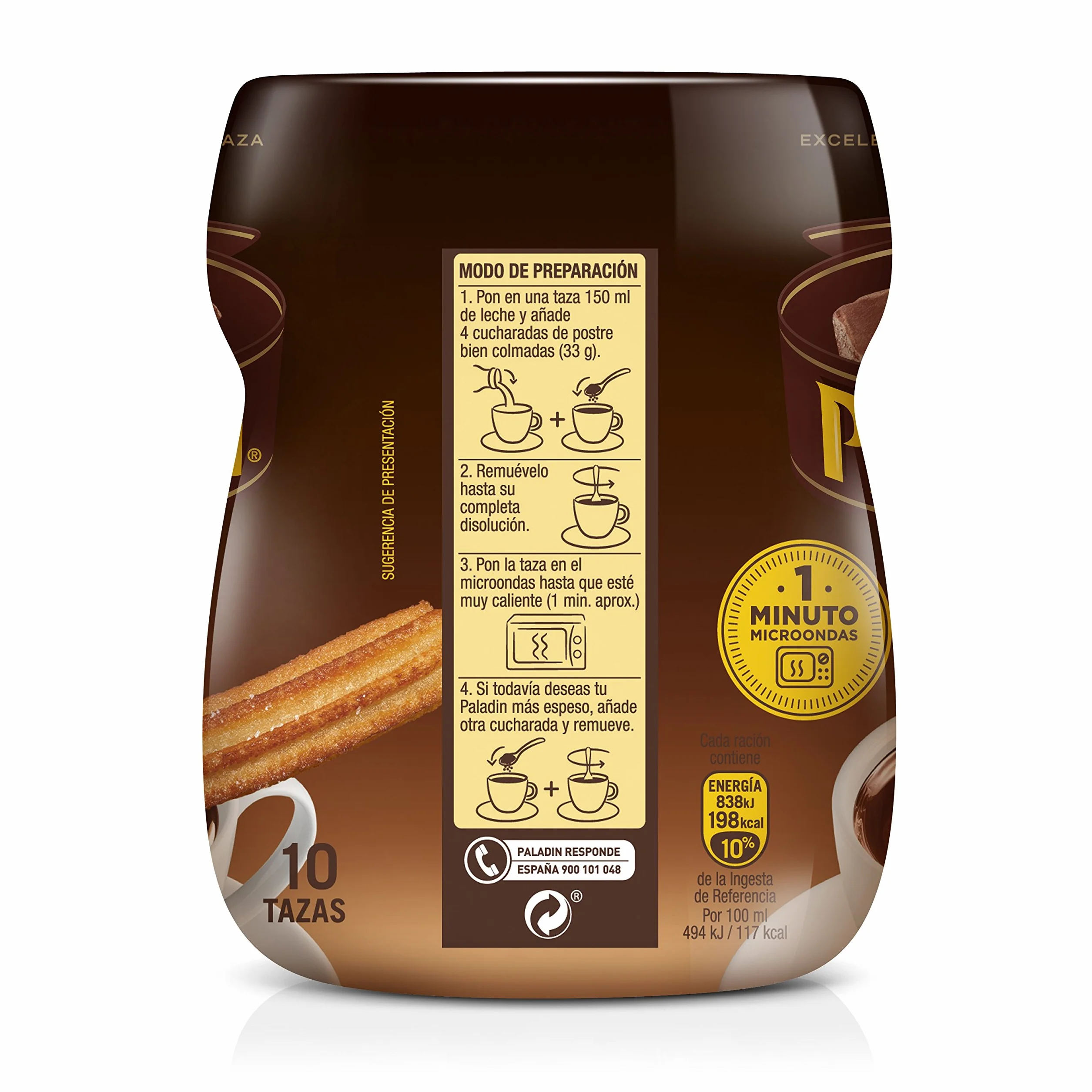Cacao Paladin La Taza Minuto 350g Pack de 2