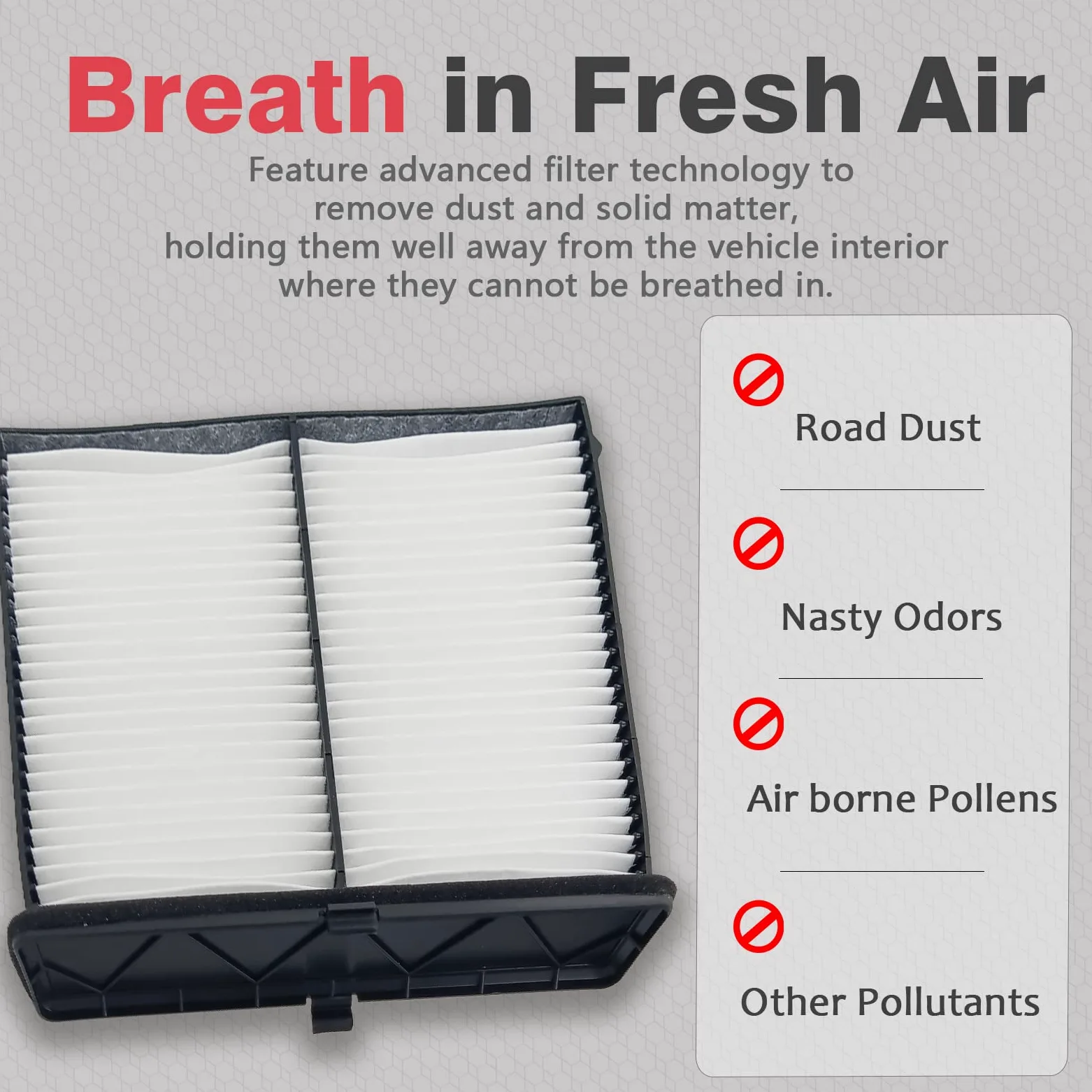 Filtro de aire de cabina compatible con Mazda 3 (2019-2022), CX-30 (2020-2022), CX-50 (2023), repuesto para CF12773, BDTS-61-J6X, MP111BDGF, BDGF-61-J6X