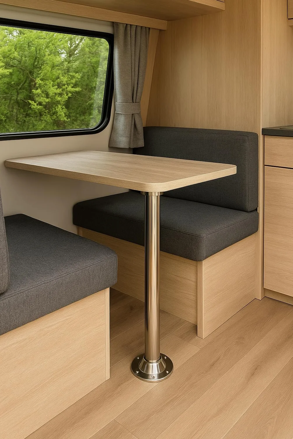 Pata de Mesa Camper y Caravana – CONICA para Furgonetas y Campers, Tubo 70 cm de Altura, Ligera y Resistente – Soporte Estable para Mesas en Autocaravanas