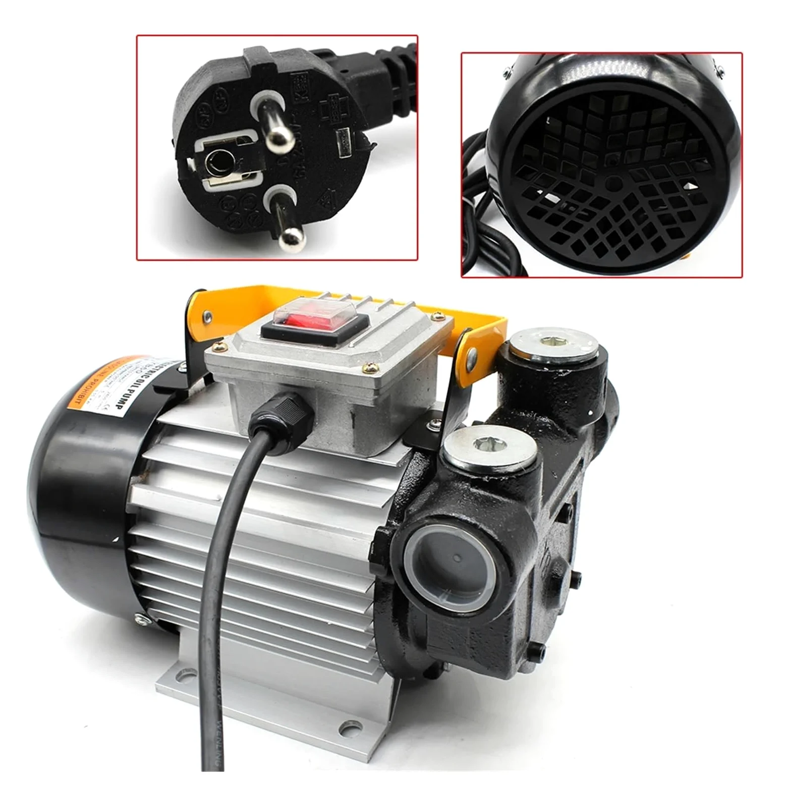 Bomba Diésel 230 V 550 W De Aceite Automática 60 L/min Combustible Gasolinera Móvil TráFico Intenso