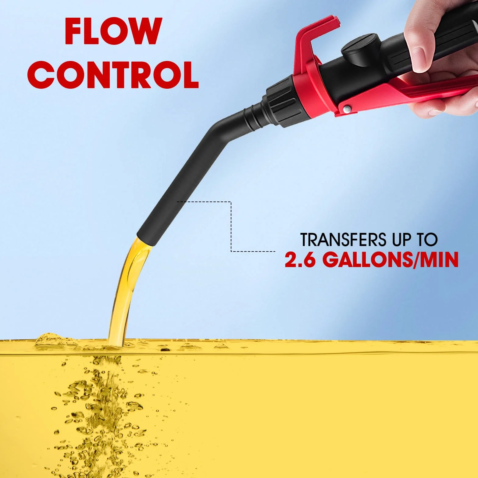 Bomba de transferencia de líquido a pilas, bomba eléctrica de sifón de líquido 2.6GPM para Gasolina Diesel