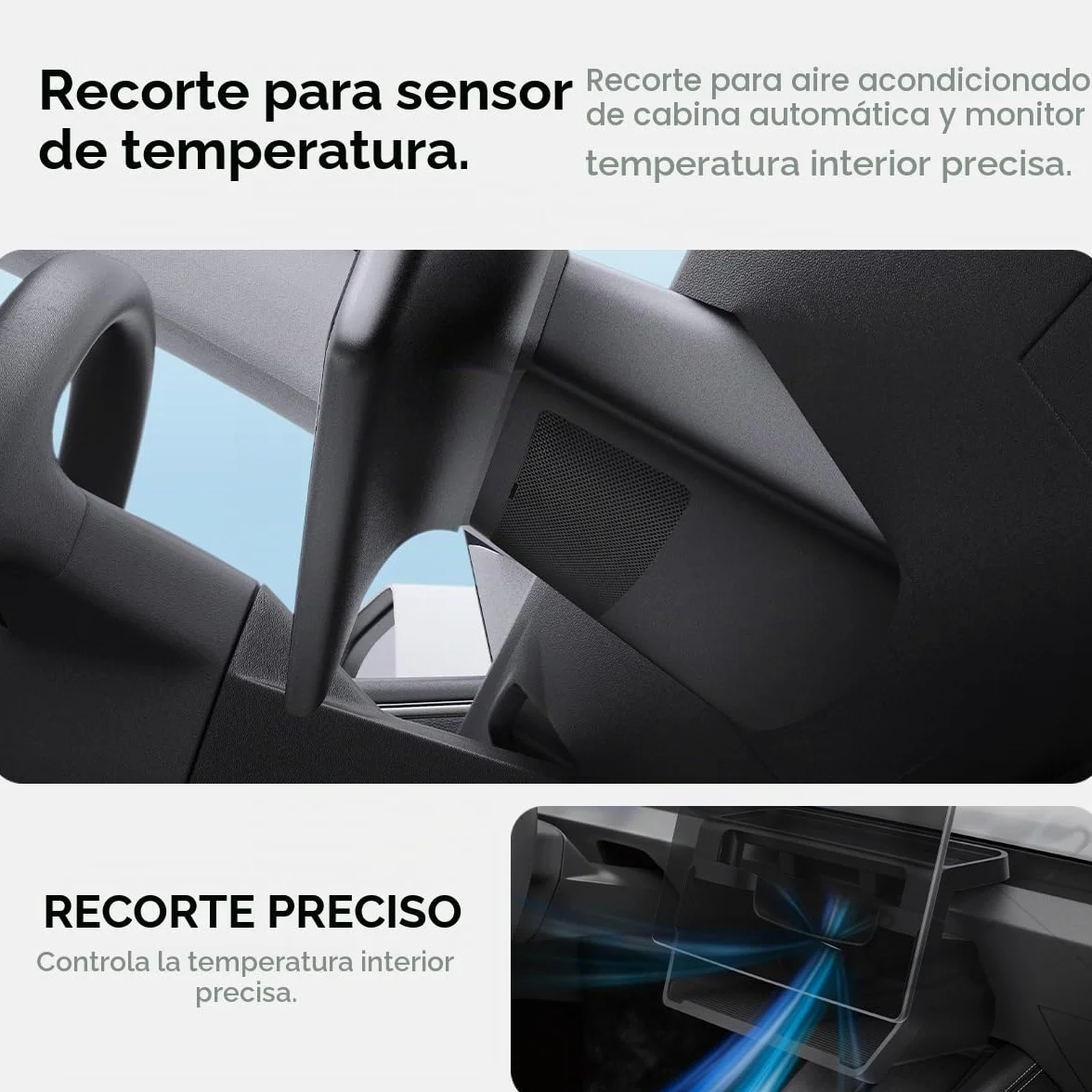 Spigen Tesla Model Y 2025 2026 Juniper y Model 3 Highland 2024 2025 2026 Organizador de Almacenamiento, Debajo de la Pantalla, Diseñado para Accesorios Tesla Model 3 - Negro
