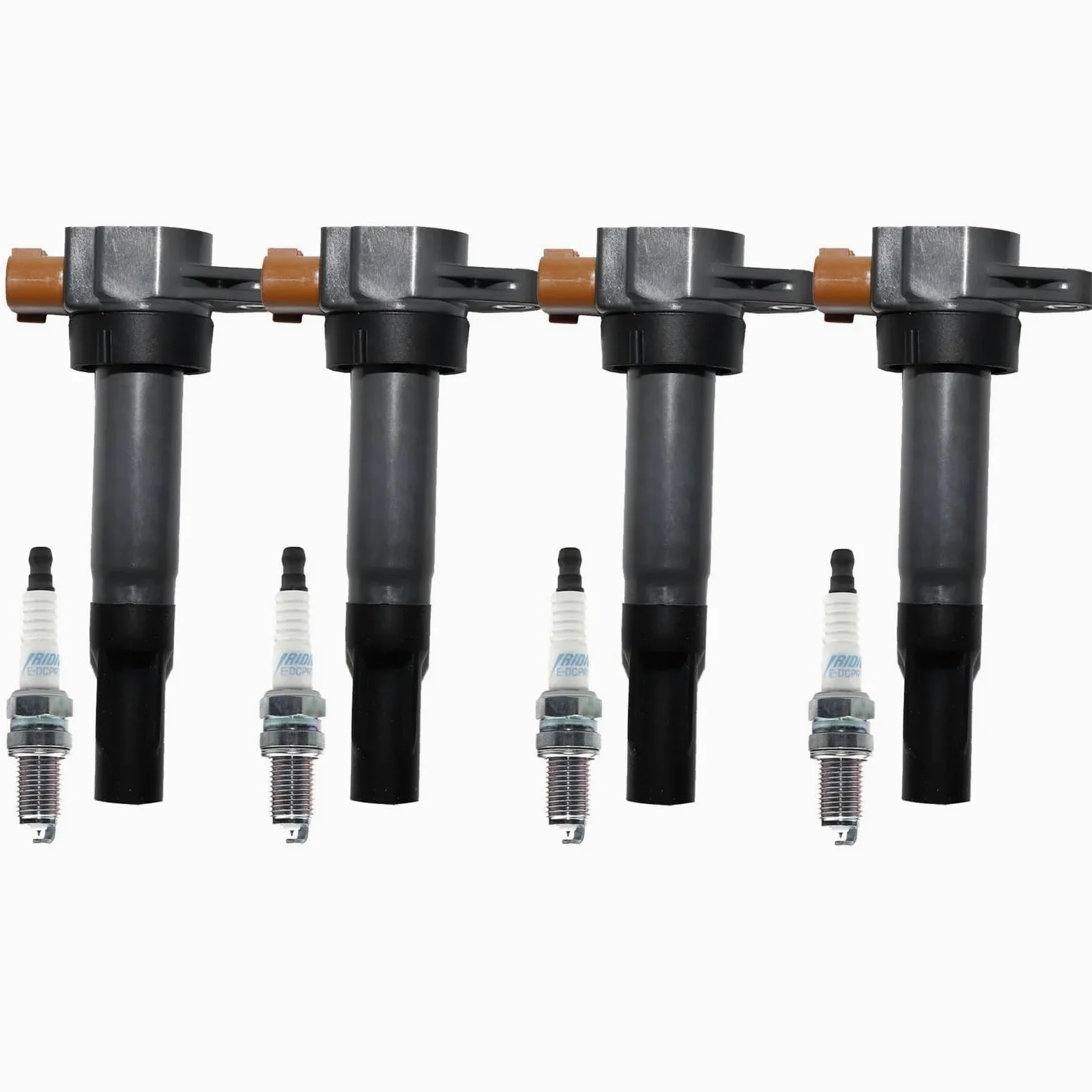 Bobina De Encendido Del Vehículo Bobina de encendido y bujías para SUZUKI ALTO 1.0L K10B / SWIFT ZC71S 2009 .2L .4L K12B K14B reparación(4pcs)
