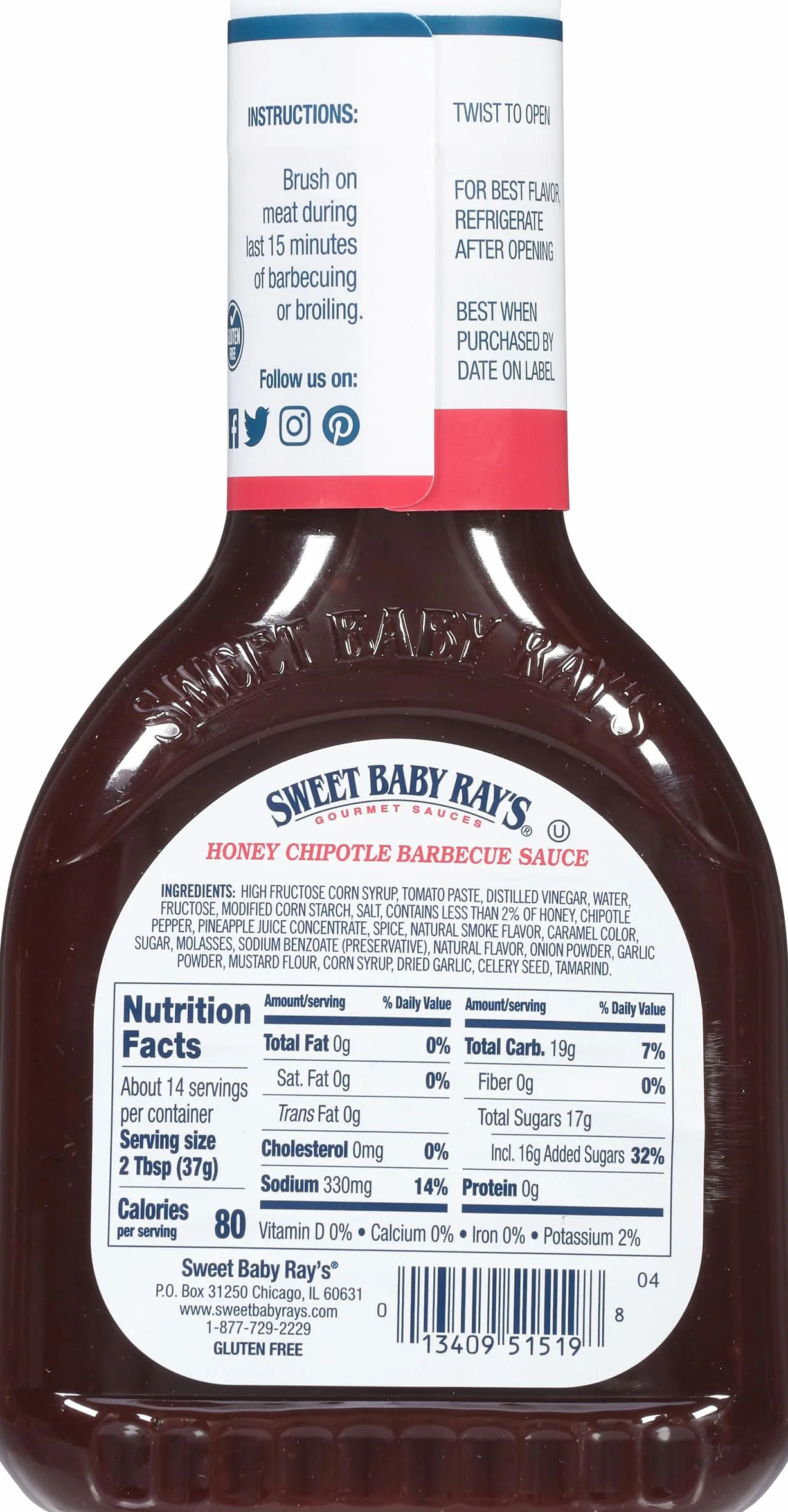 Sweet Baby Ray's Chipotle Miel Barbecue Sauce