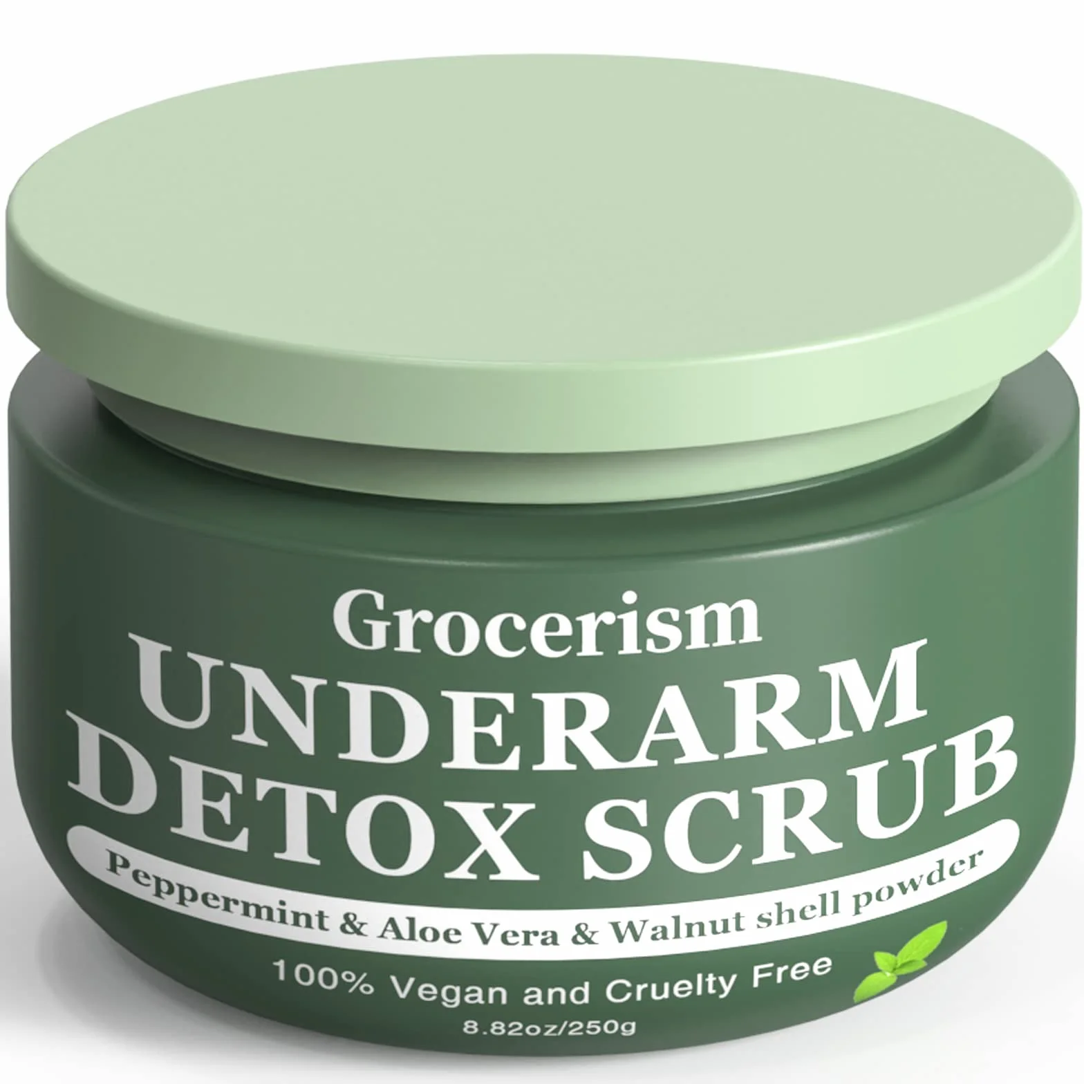 Desintoxicación de axilas y exfoliante corporal 8.82 oz con menta y aloe vera para eliminar olores y tonificar piel