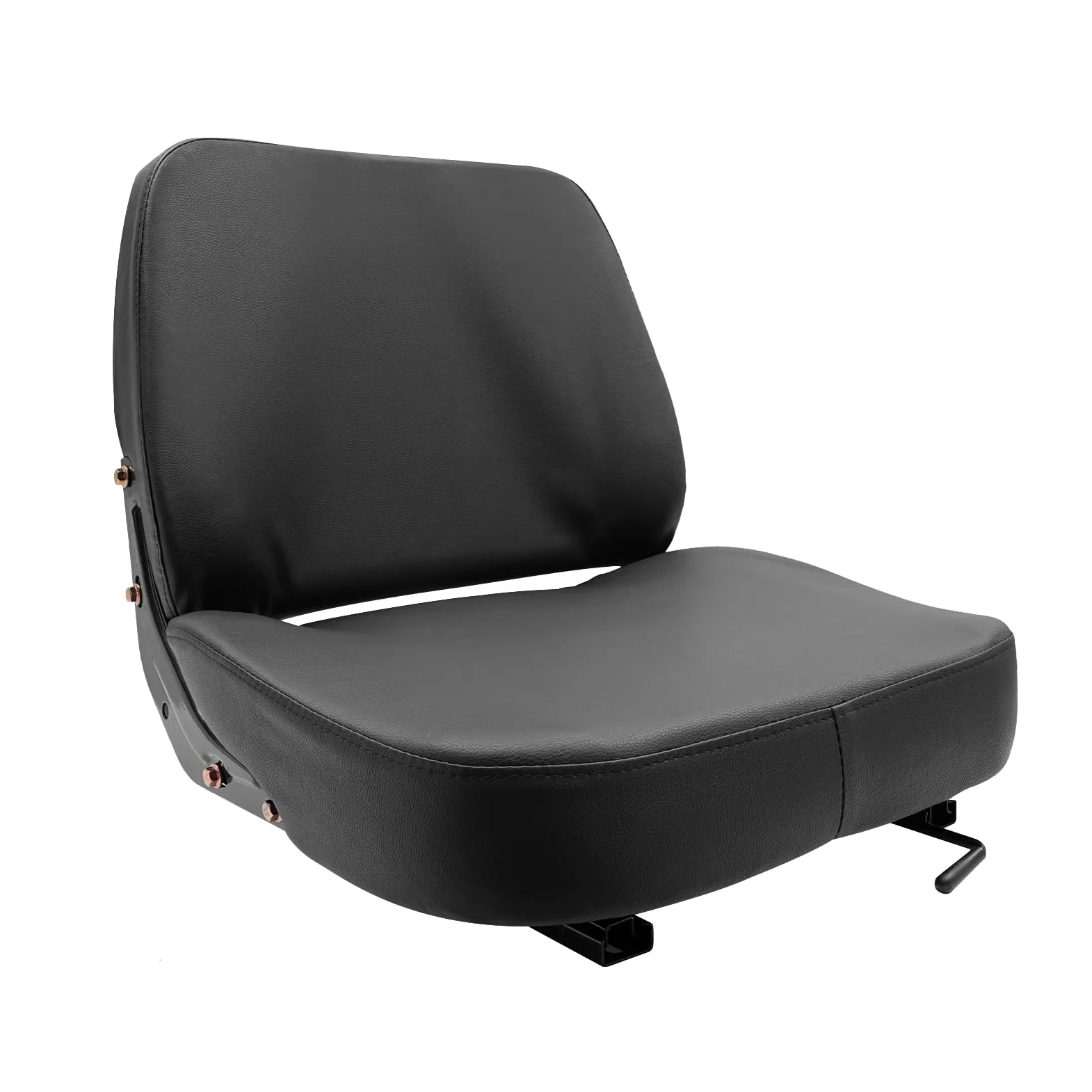 Asiento universal universal para carretilla elevadora, asiento ajustable de PVC esponja de acero para tractor, cortacésped, excavadora