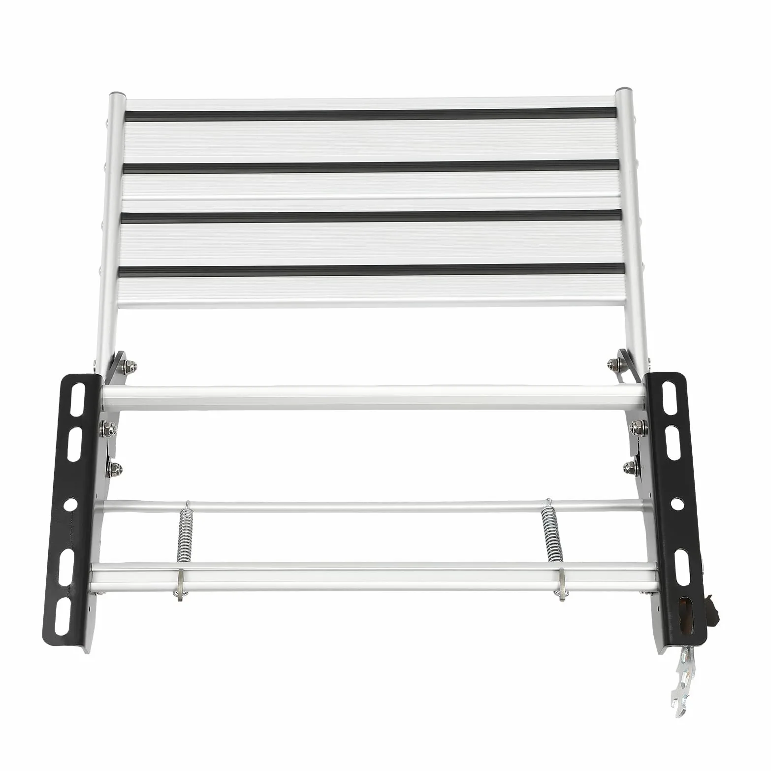 Escalón manual de aluminio para autocaravana (sin iluminación) | Escalón de camping plegable con goma antideslizante y capacidad de carga de 150 kg | perfecto para caravanas | remolque
