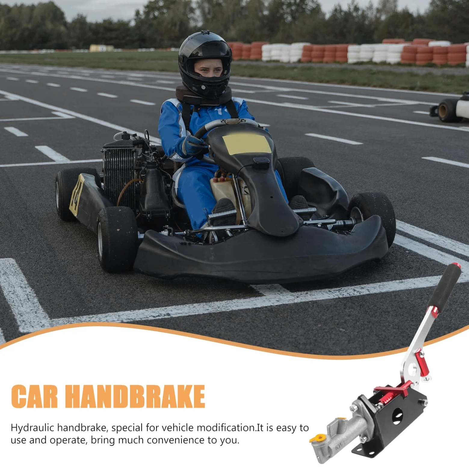 INOOMP Freno de Mano Hidráulico para Coches Drift y Carreras, Palanca de Freno de Aleación de Aluminio Resistente, Accesorio Automotor Compatible para Modificación y Color Aleatorio