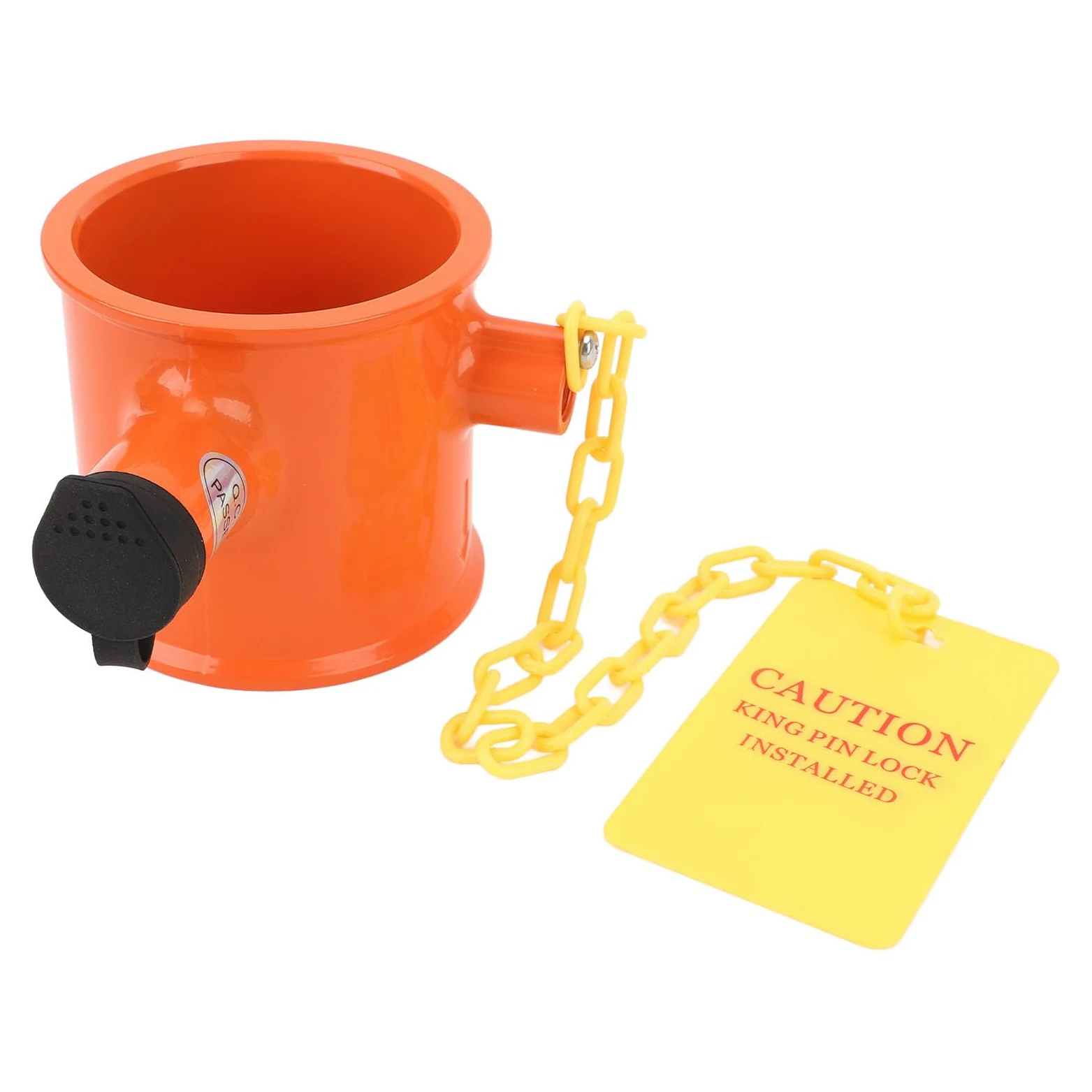 Cerradura Antirrobo de Pasador de Quinta Rueda para Remolque, Etiqueta de Advertencia de Aleación de Aluminio, Cerradura de Enganche de Seguridad para RV, Barco, Semirremolque