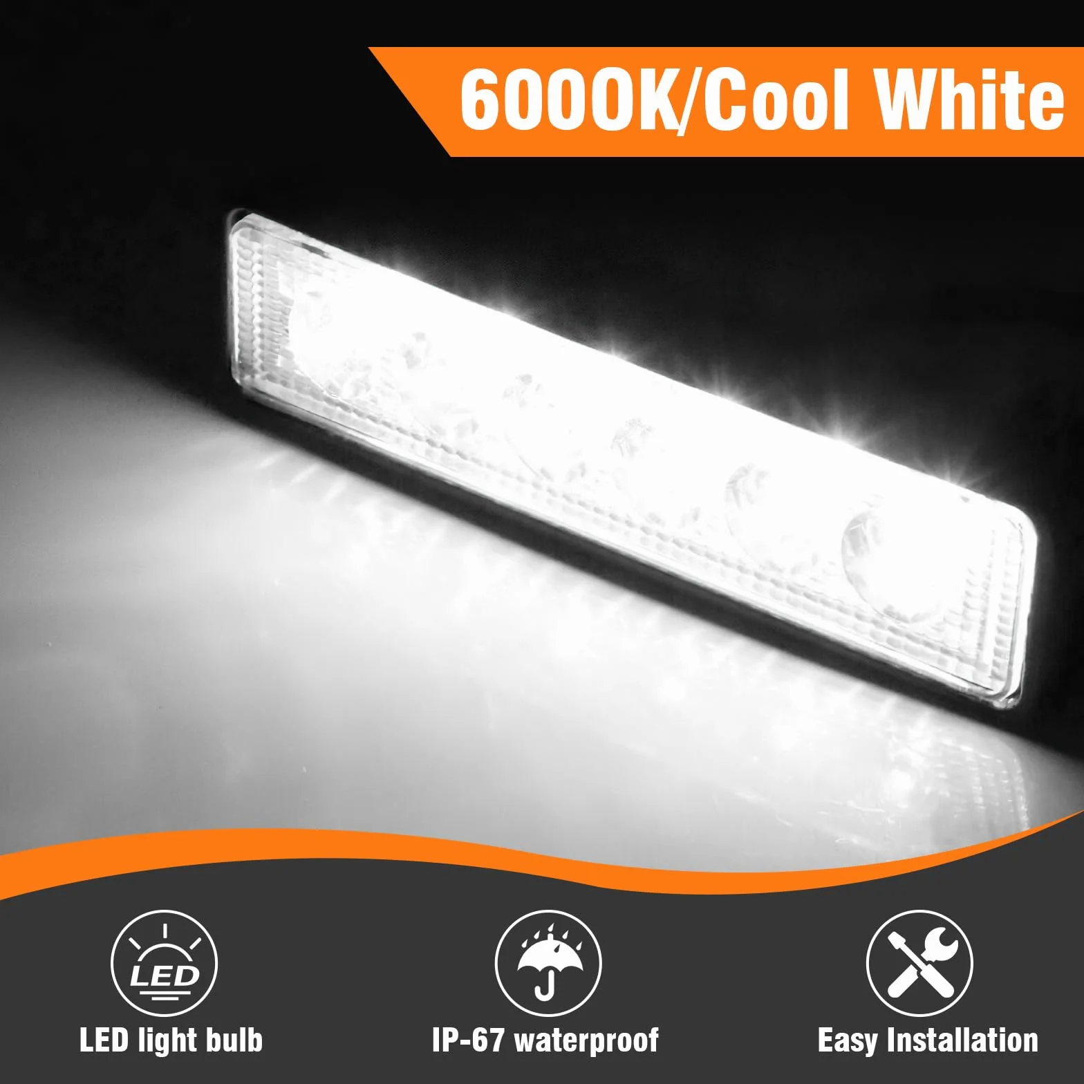 2 Piezas Focos Led Tractor 12V 18W, Faro Trabajo LED, Faros LED Tractor, Focos de Coche 6000K IP67 Impermeable para Coche Tractors Barcos ATV UTV SUV