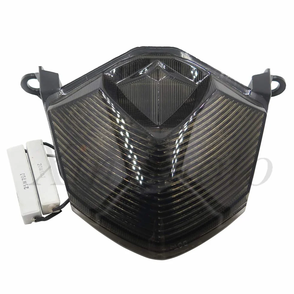 Luz Trasera de Freno LED ahumada para Motocicleta con Indicadores de señal de Giro Integrados compatibles con Kawasaki 07-12 Z750/07-08 Z1000/08-10 ZX-10R ZX1000/09-12 ZX-6R ZX600