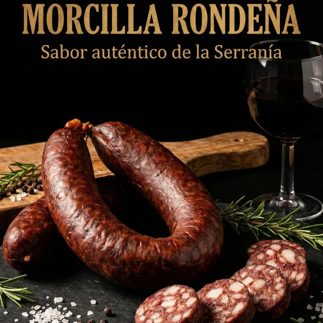 Morcilla Rondeña 350g – Embutido Andaluz Artesano Sin Gluten Sin Lactosa con Pimentón | Melgar