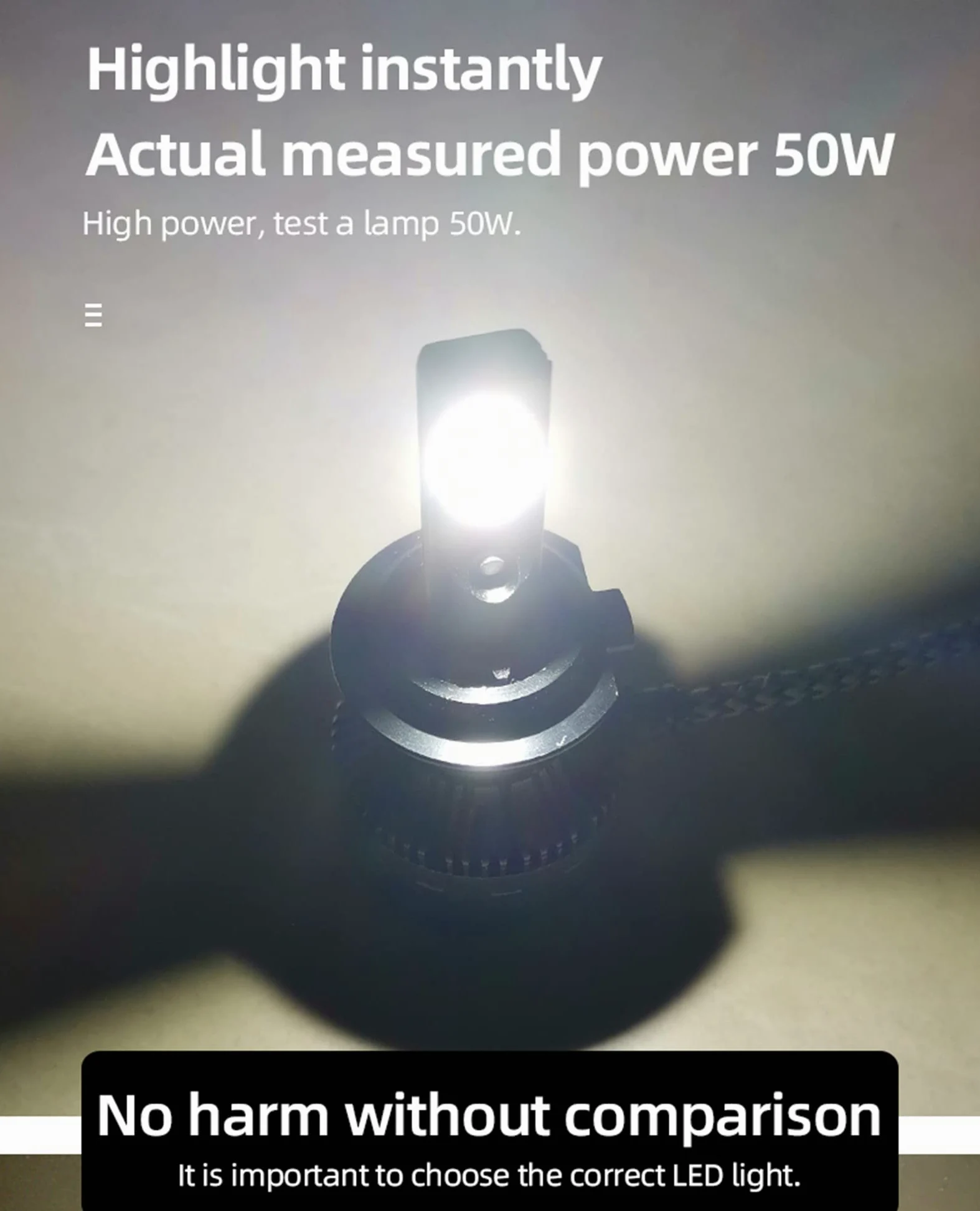 Bombillas LED Para Faros Delanteros, Faros LED Superbrillantes Con 50 W, 13000 Lúmenes, Kit De Conversión De Faros Delanteros Para Automóviles Con 6000 K Blanco Frío E,H4