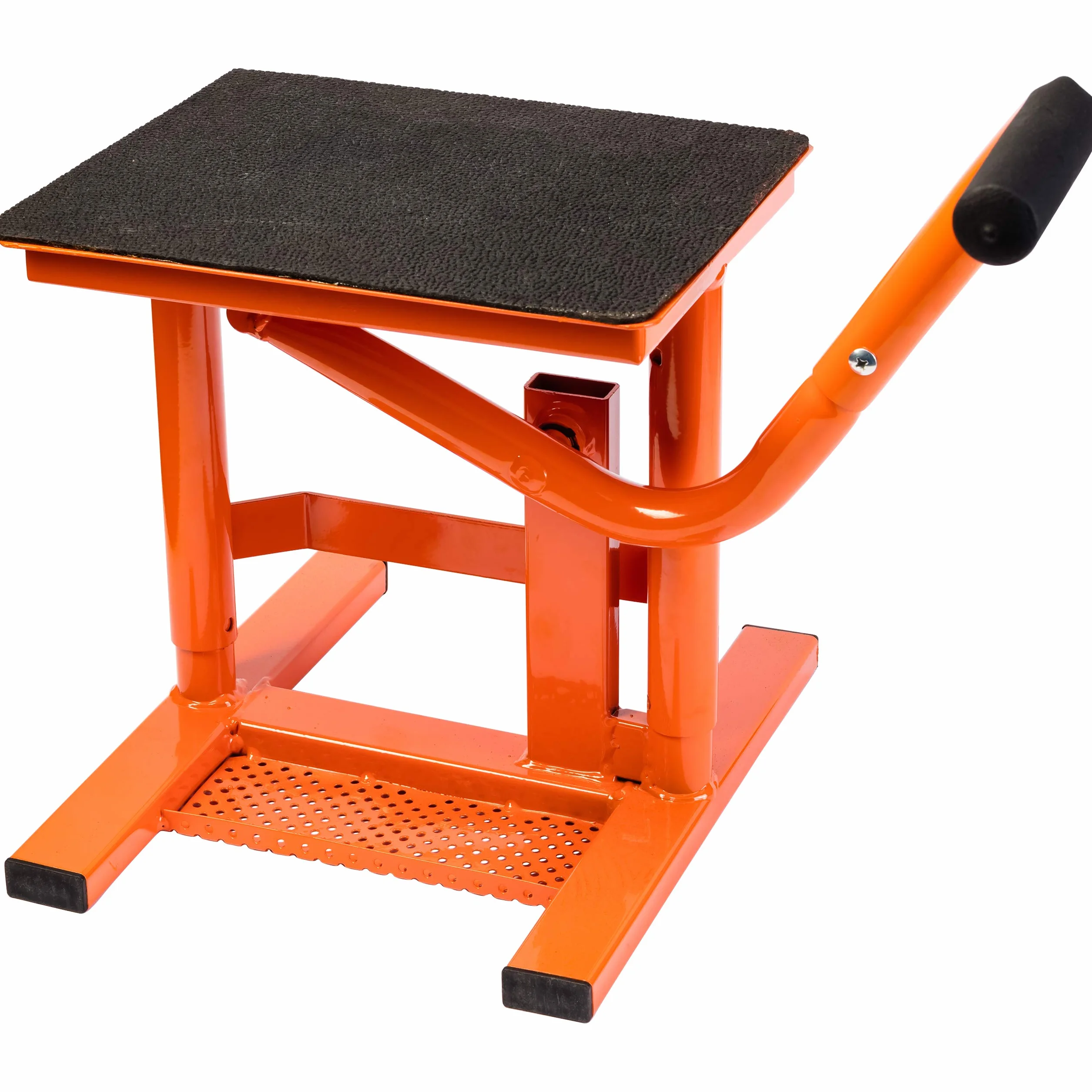 Hi-Q Tools Soporte de Montaje, Soporte de Moto, Elevador de Moto, 25-34cm, Acero, Naranja