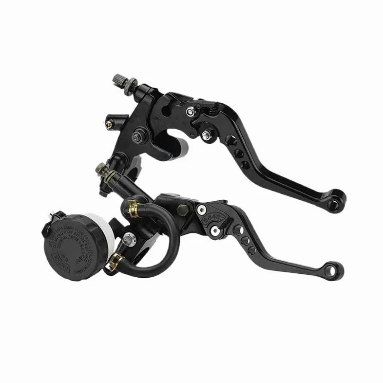 For Piezas De Motocicleta Dirt Pit Bike 250cc-500cc | Cilindro maestro hidráulico de palanca de bomba de embrague de freno de aluminio CNC Universal de 7/8 "22mm(Black)