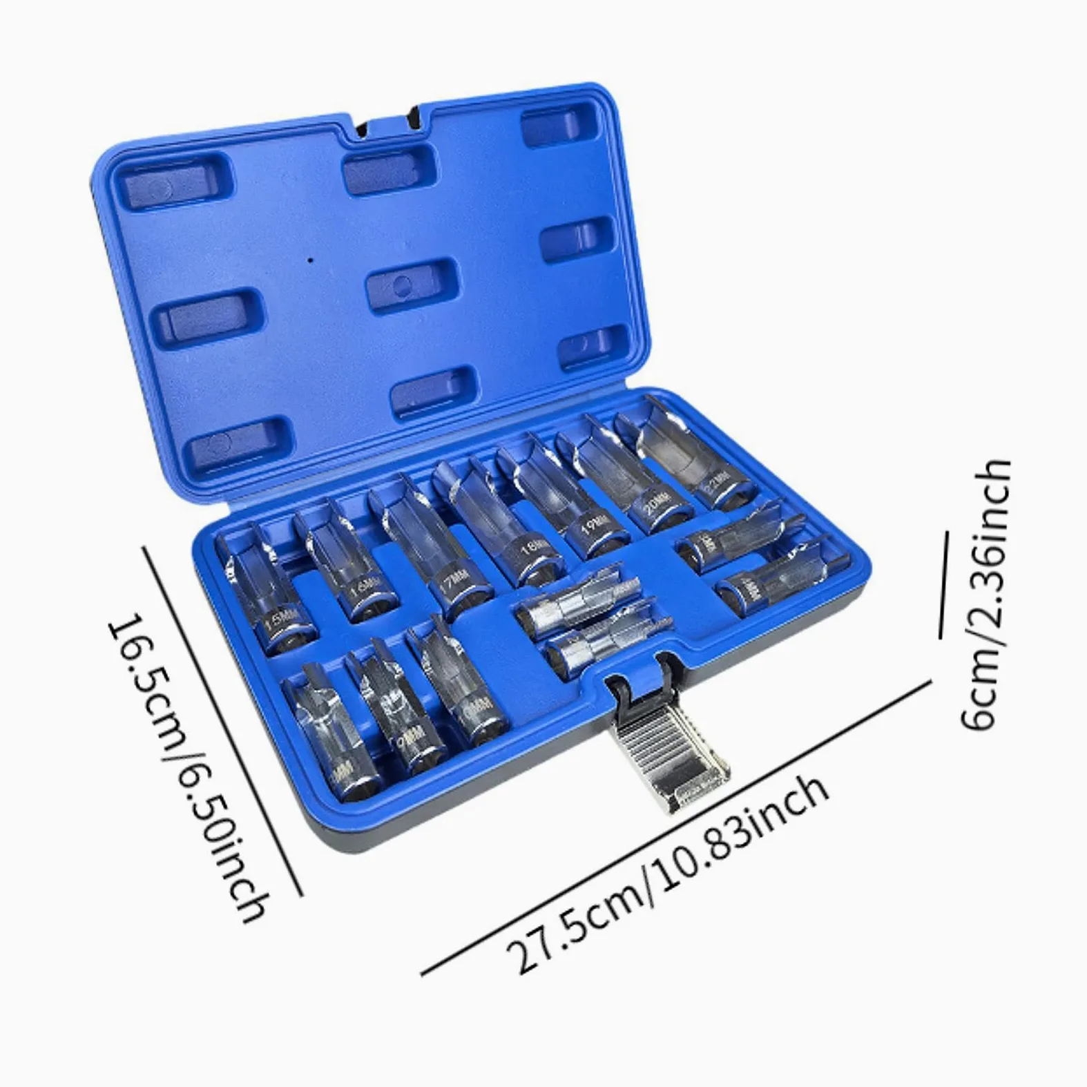14 Llaves de Vaso Universales para Sensores de Oxígeno de Coche de 8 Mm a 22 Mm.