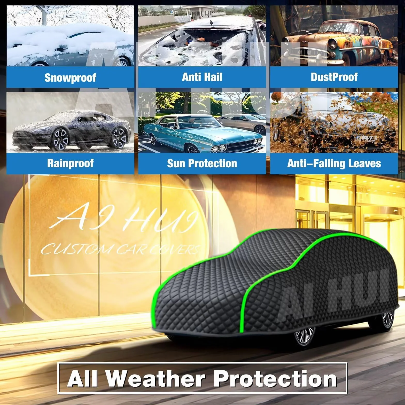 Funda Coche Antigranizo para Renault Duster Funda Coche Exterior Impermeable Cubre Coches Exterior Antigranizo Impermeable Funda para Coche Antigranizo