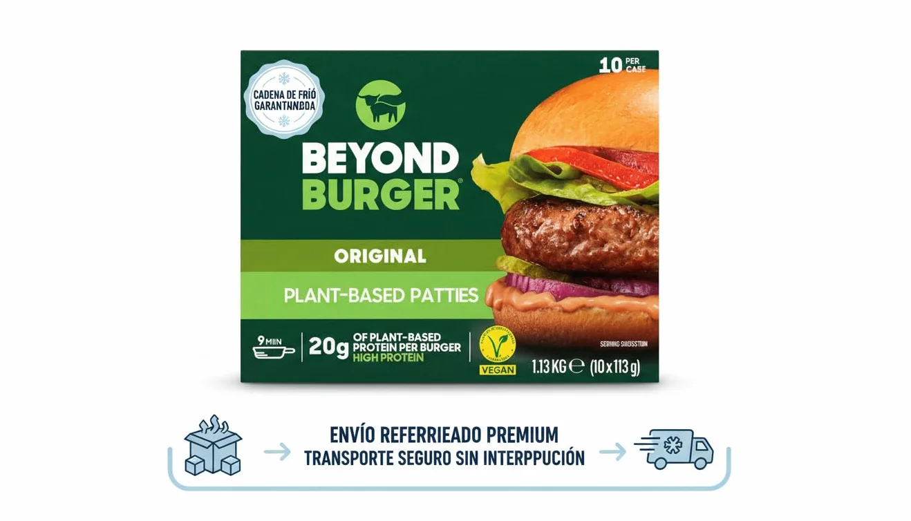 Beyond Burger Pack 10 Hamburguesas Vegetales 1.13 kg 20g Proteína Vegetal Sin Gluten Veganas Refrigerado