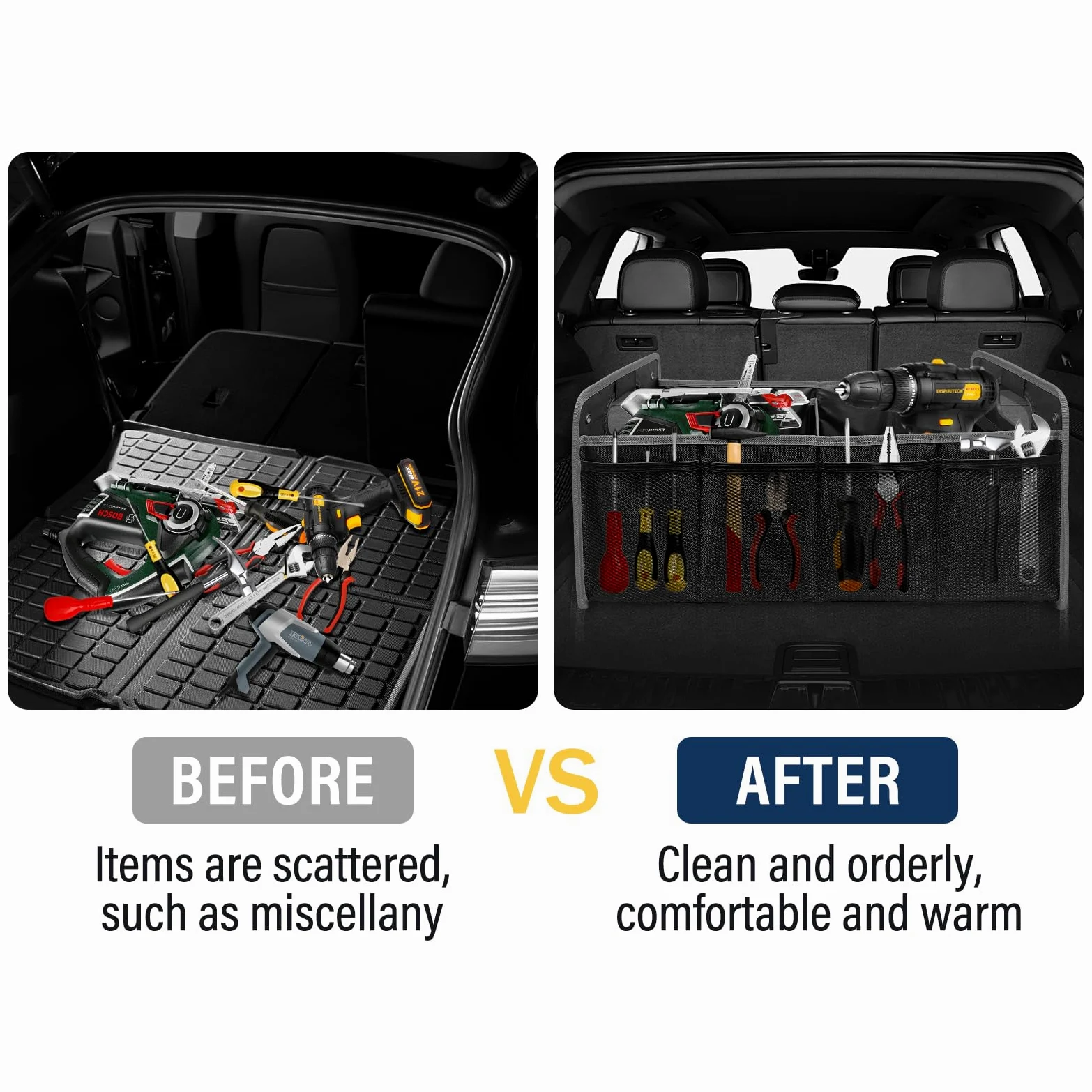 Organizador de maletero de coche para Subaru Outback Crosstrek Forester, accesorios de automóvil para hombres y mujeres, plegable e impermeable, caja organizadora de almacenamiento de poliéster Oxford