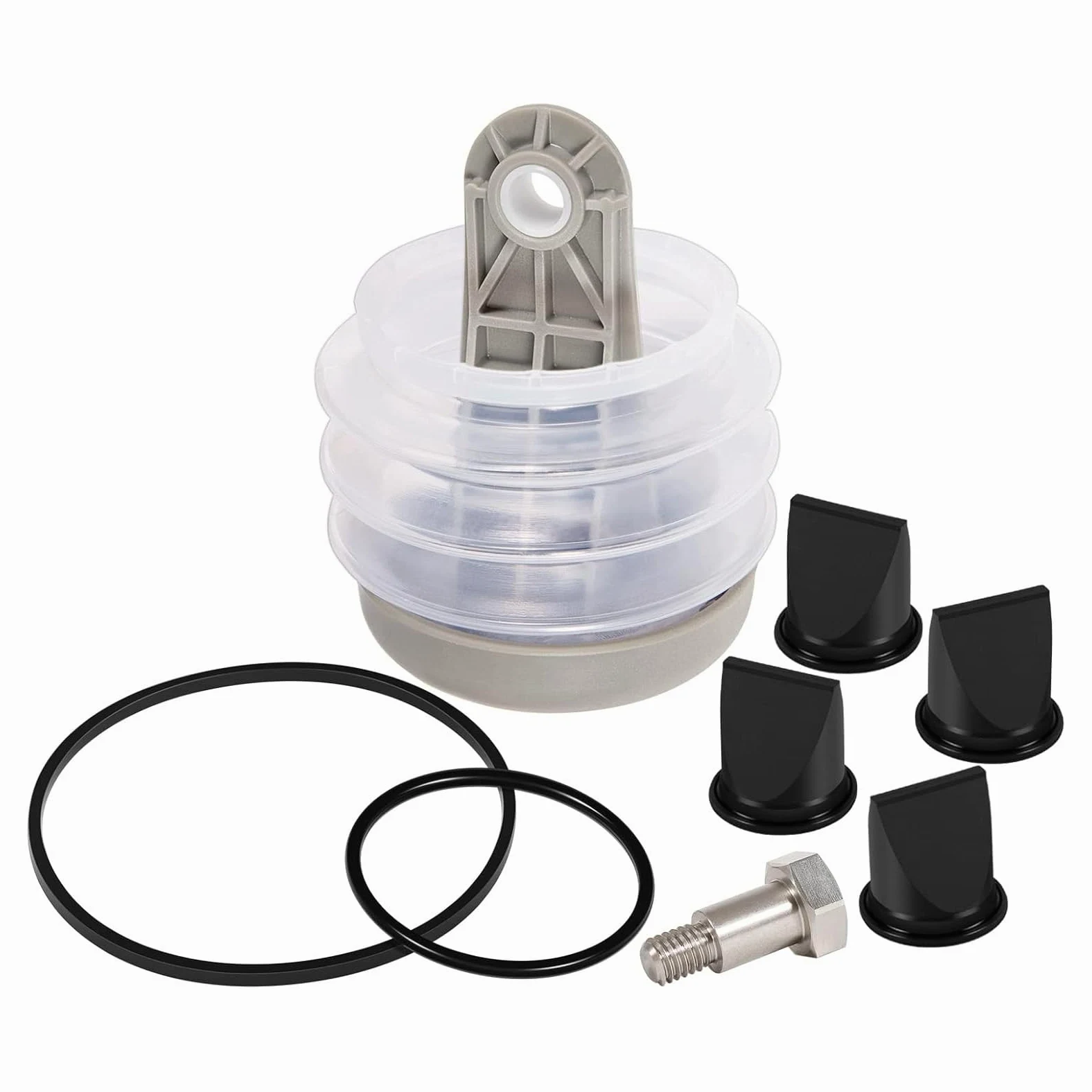 Juego de bombas de inodoro flexibles con juntas tóricas resistentes y válvulas de pico de pato, bombas de fuelle de repuesto de alta eficiencia, piezas de inodoro al vacío
