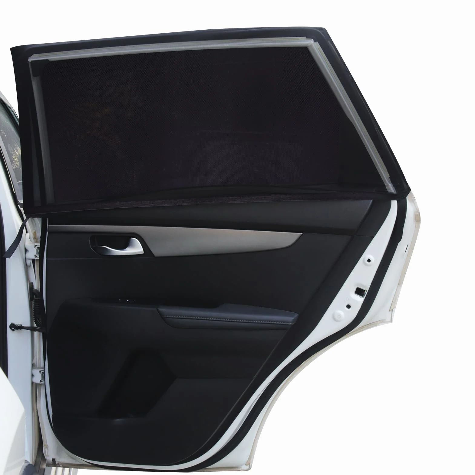 Trusiel Parasol de Coche Infantil Lateral para bebé con protección Solar UV 2 Unidades, Compatible con la mayoría de los vehículos (L)