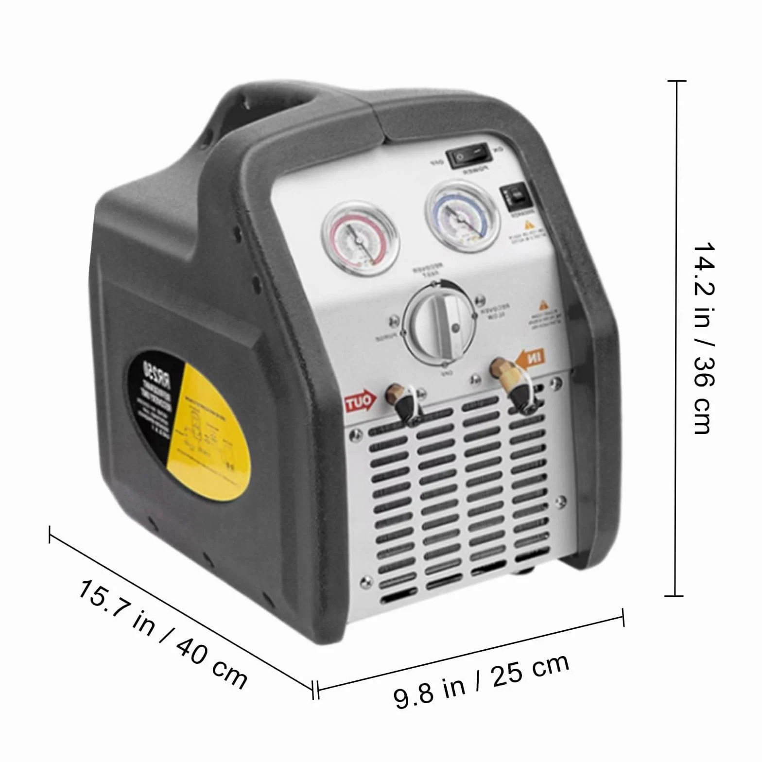 Máquina portátil de recuperación de refrigerante 1hp/3/4 H -P - Máquina de recuperación de CA120V HVAC para refrigerante líquido