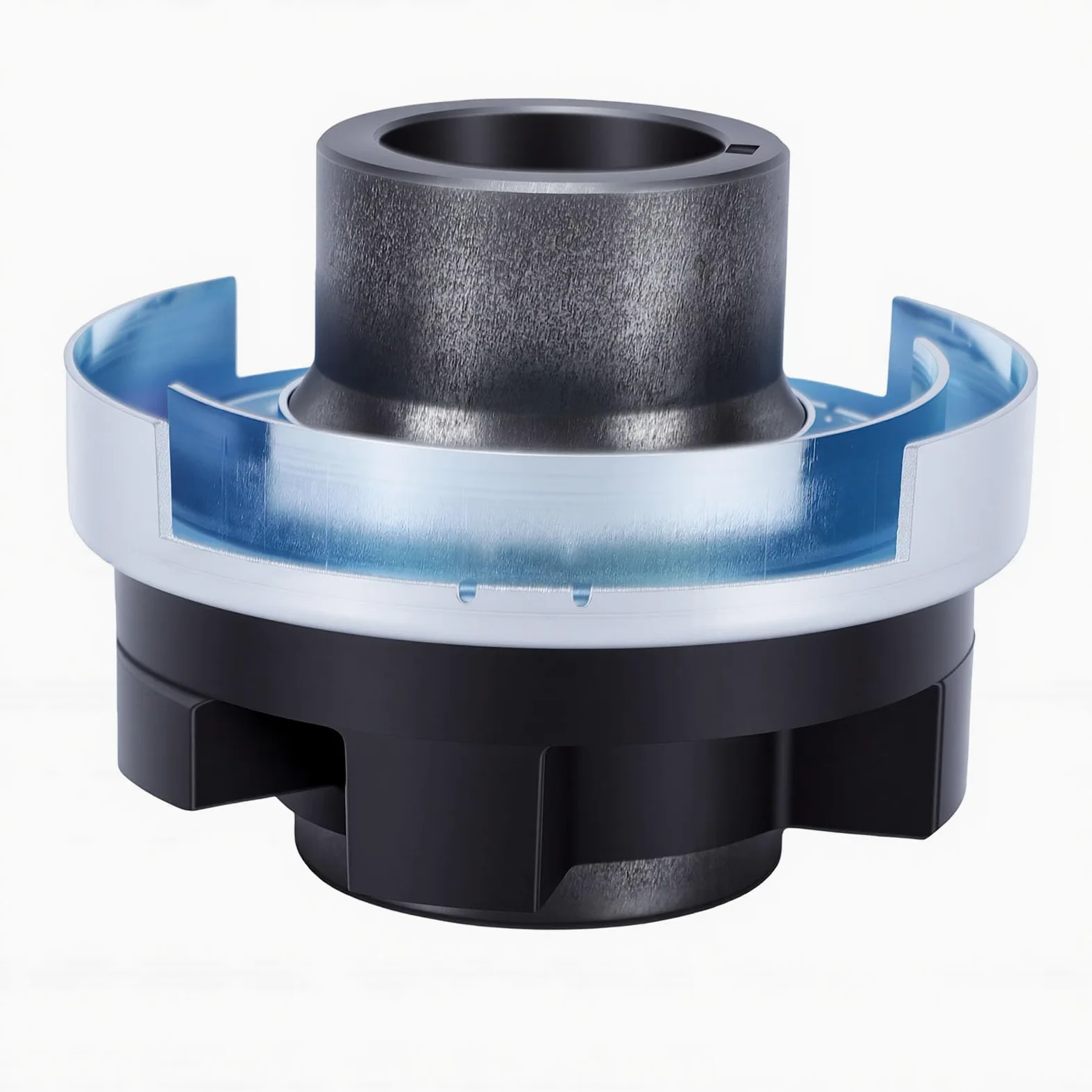 SIXRUN Buje del CigüeñAl del Equilibrador Armónico del Motor, Acero Al Carbono con Silicona, Buje de Polea de Repuesto OEM, Apto para Reparación y Reemplazo de Motores B2300 1994