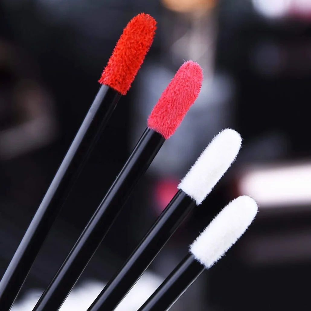 200 piezas Kits de pinceles de maquillaje desechables negro
