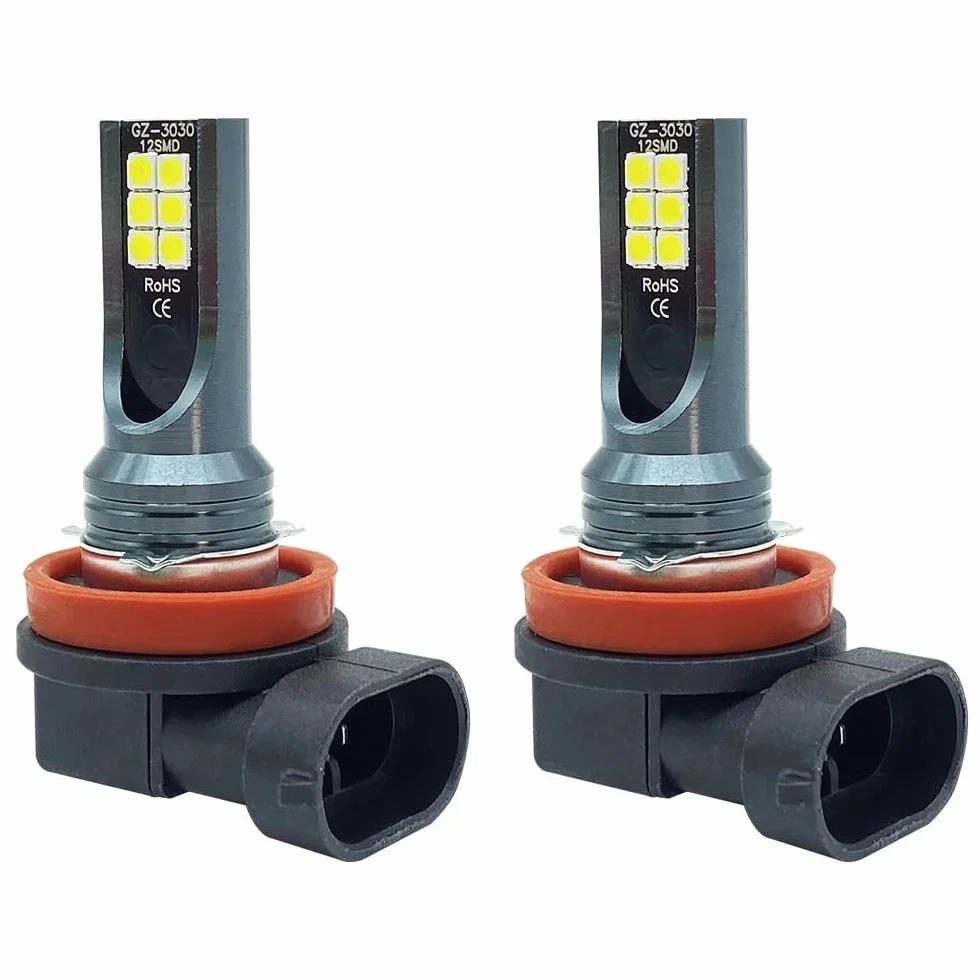 Genérico Luz trasera 2 uds H11 H8 H4 H7 H1 H16 H3 H10 9005 HB3 9006 HB4 luces antiniebla LED para coche 6000K bombillas de faros 3000K 12000K 4300K ​​lámpara para(8000K,H8)